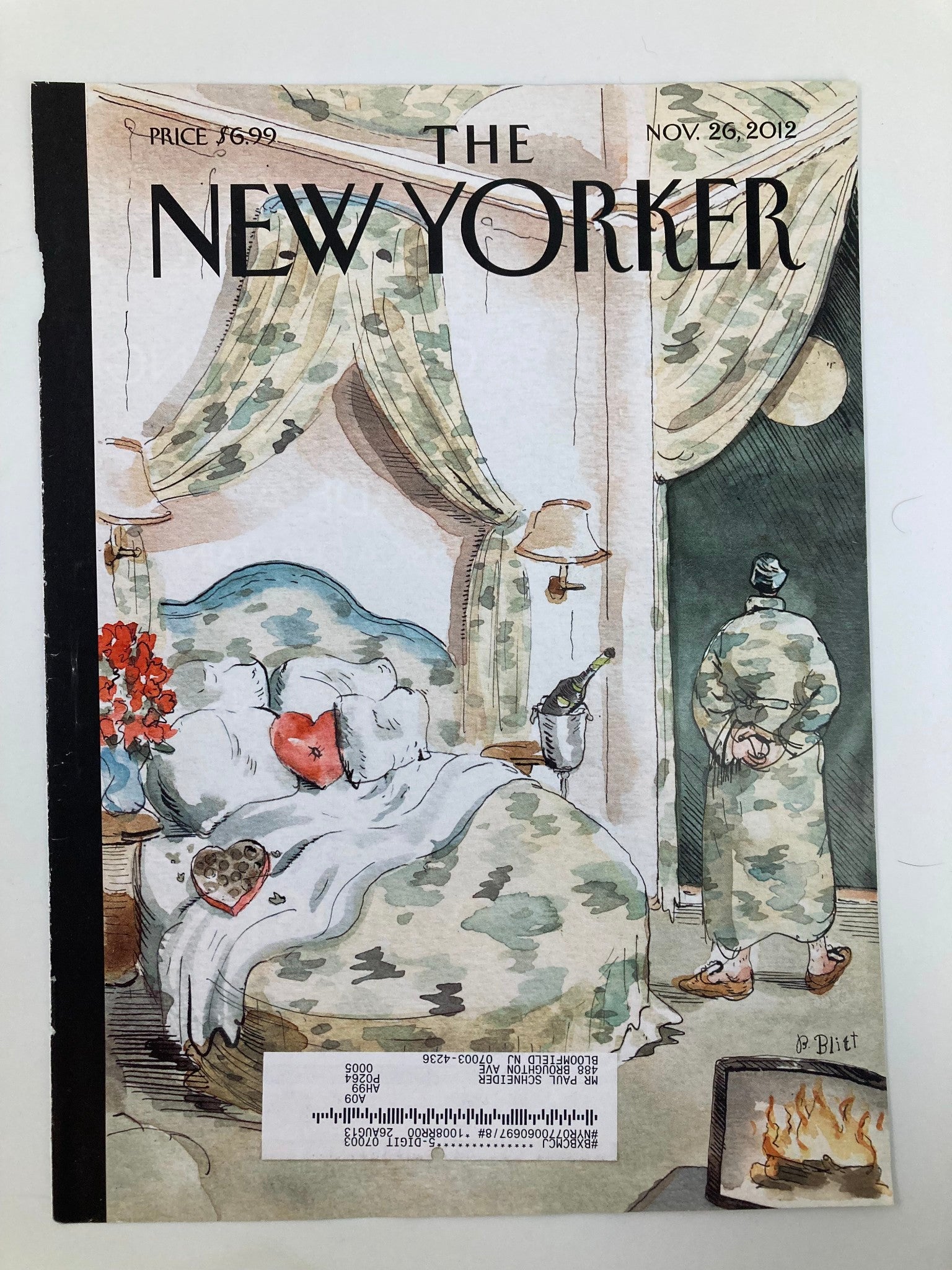 COVER ONLY The New Yorker November 26 2012 The Camouflage by Barry Blitt