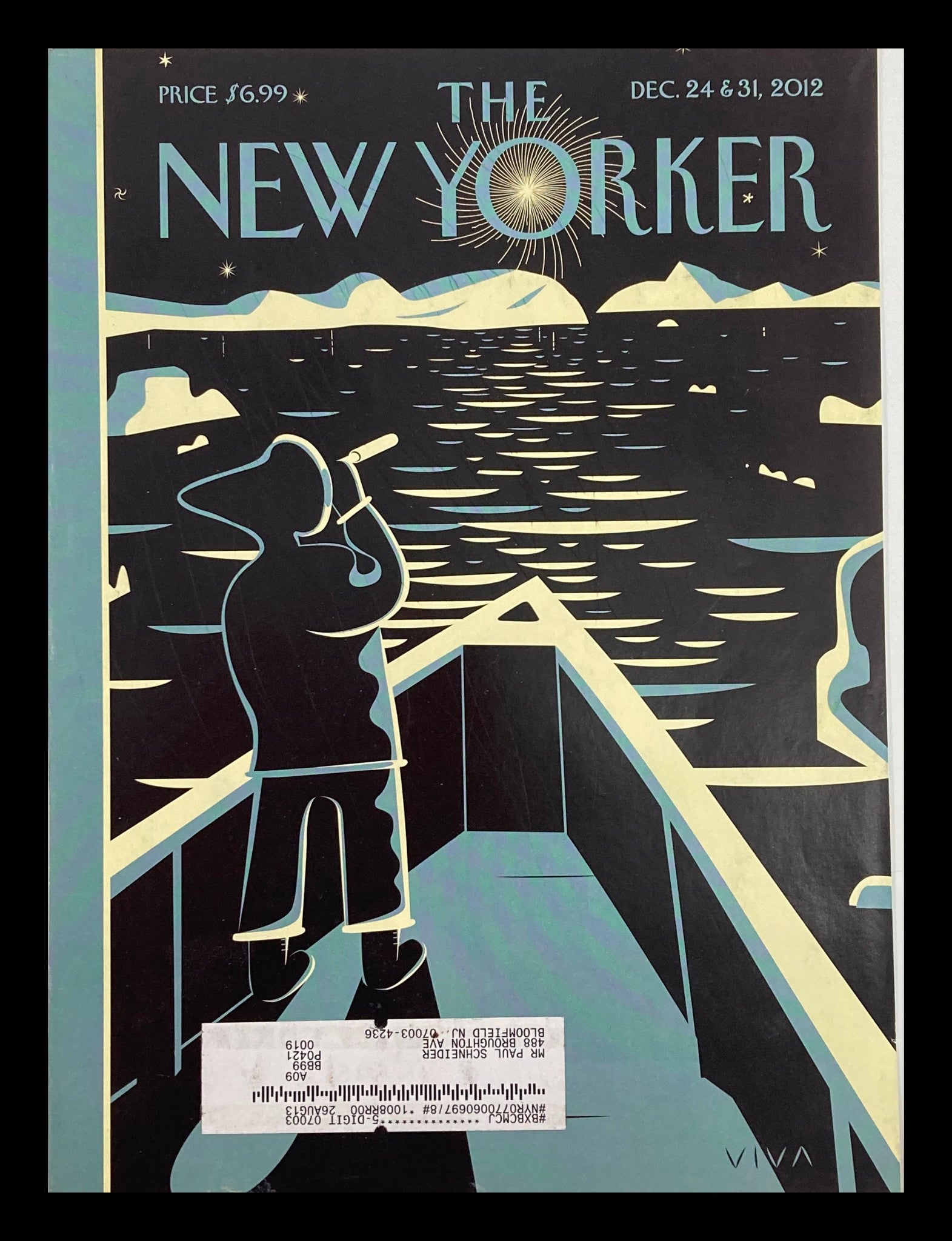 COVER ONLY The New Yorker December 24 2012 Polar Express by Frank Viva