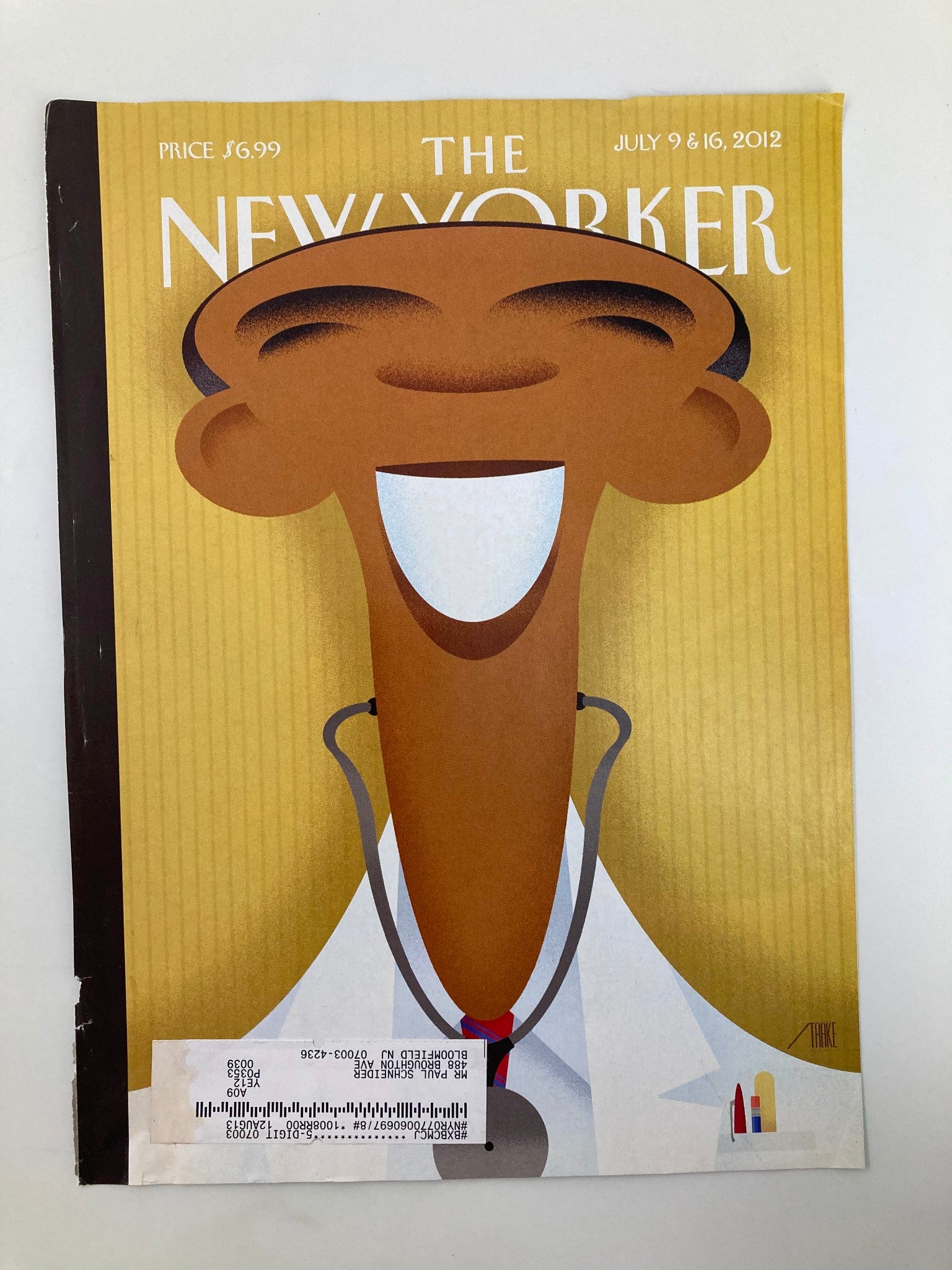 COVER ONLY The New Yorker July 9 & 16 2012 In Good Health by Bob Staake