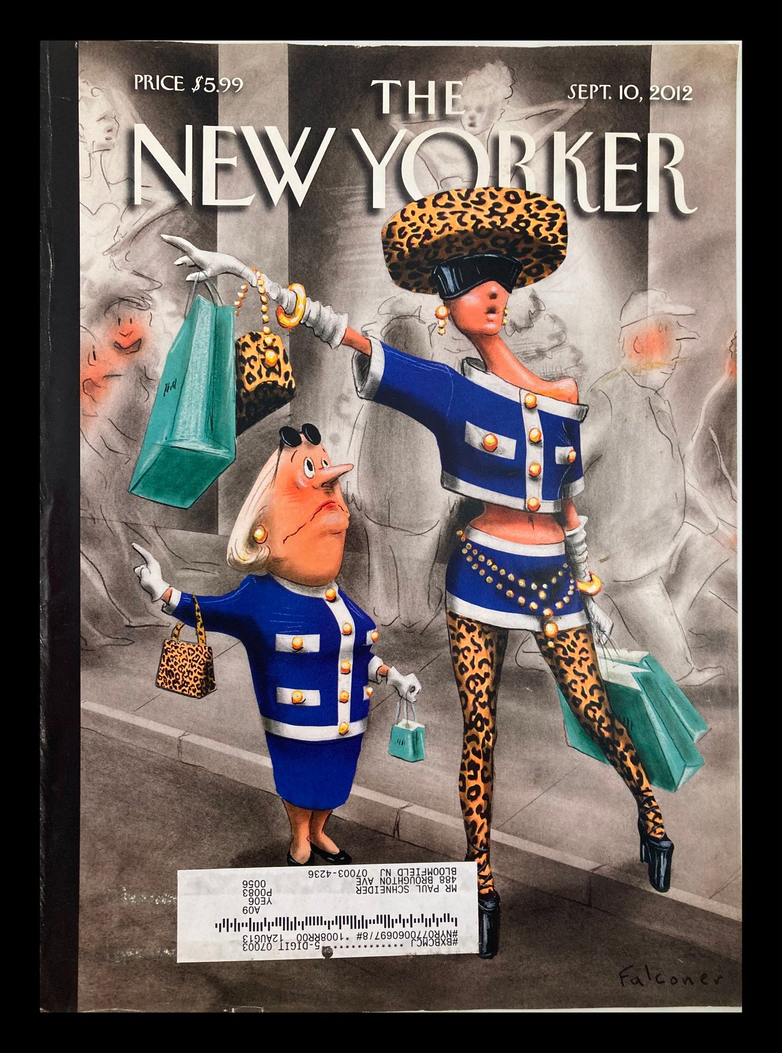 COVER ONLY The New Yorker September 10 2012 Fashion Stop Over by Ian Falconer