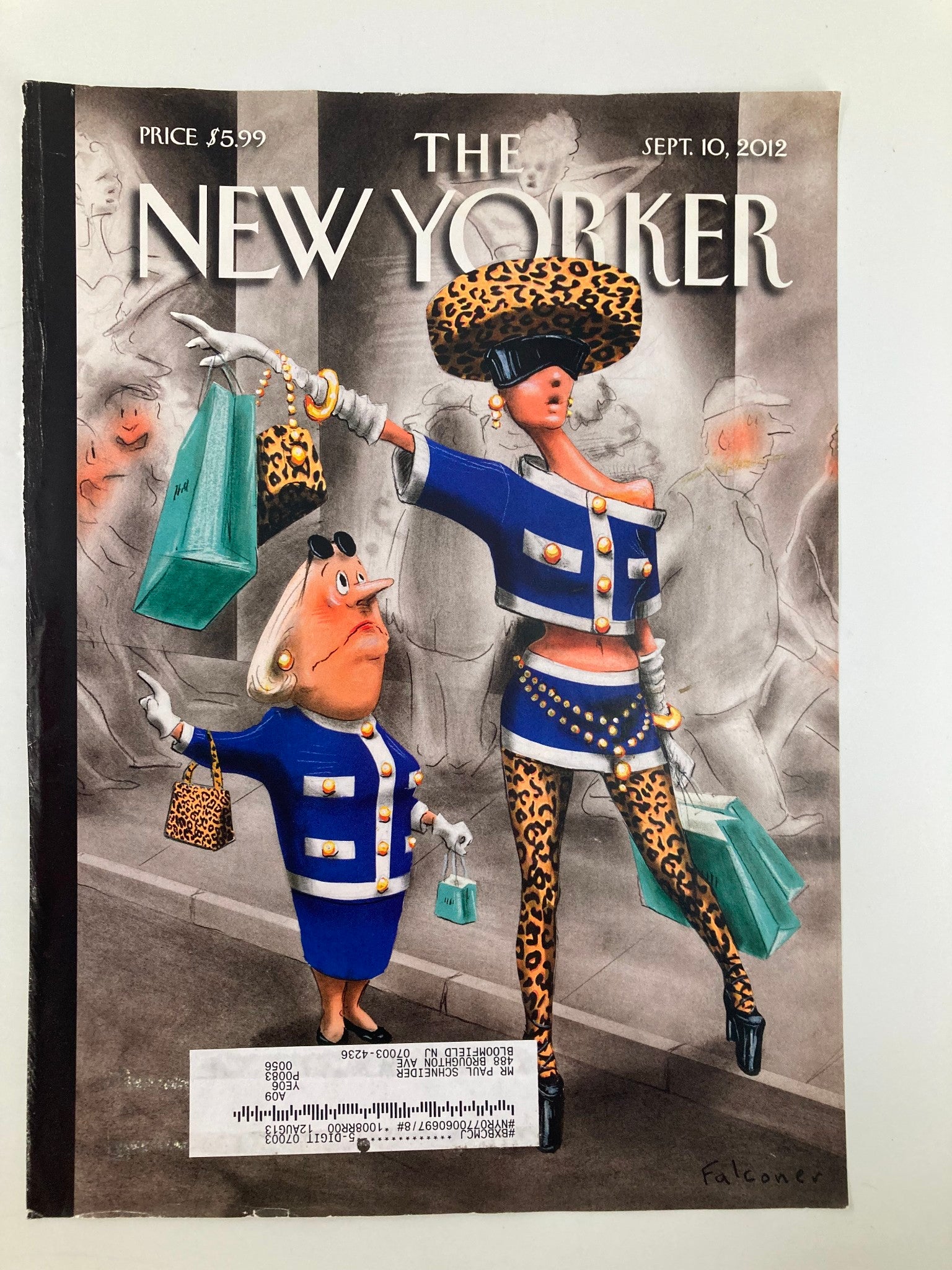 COVER ONLY The New Yorker September 10 2012 Fashion Stop Over by Ian Falconer