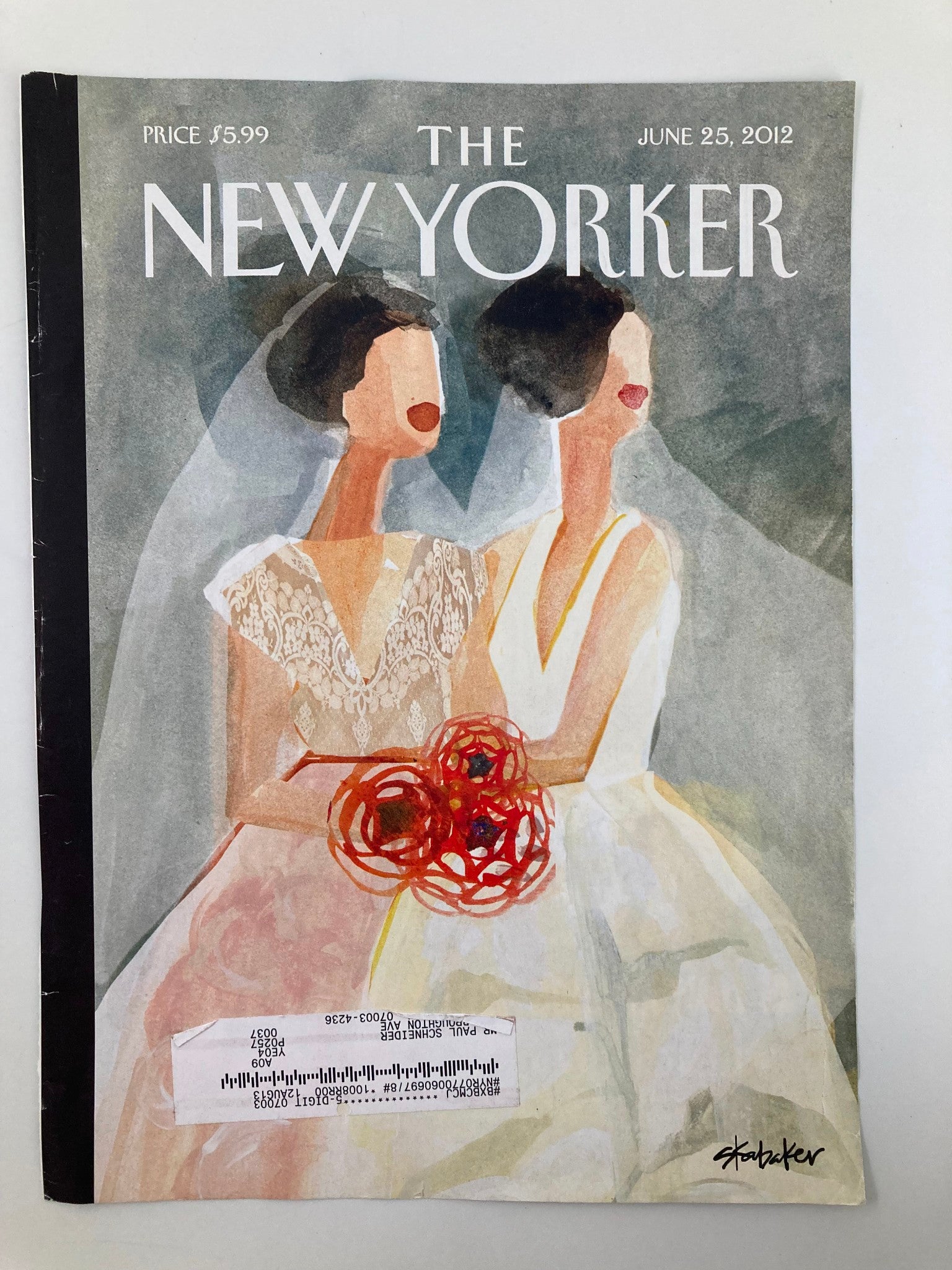 COVER ONLY The New Yorker June 25 2012 Gay Marriage by Gale Kabaker