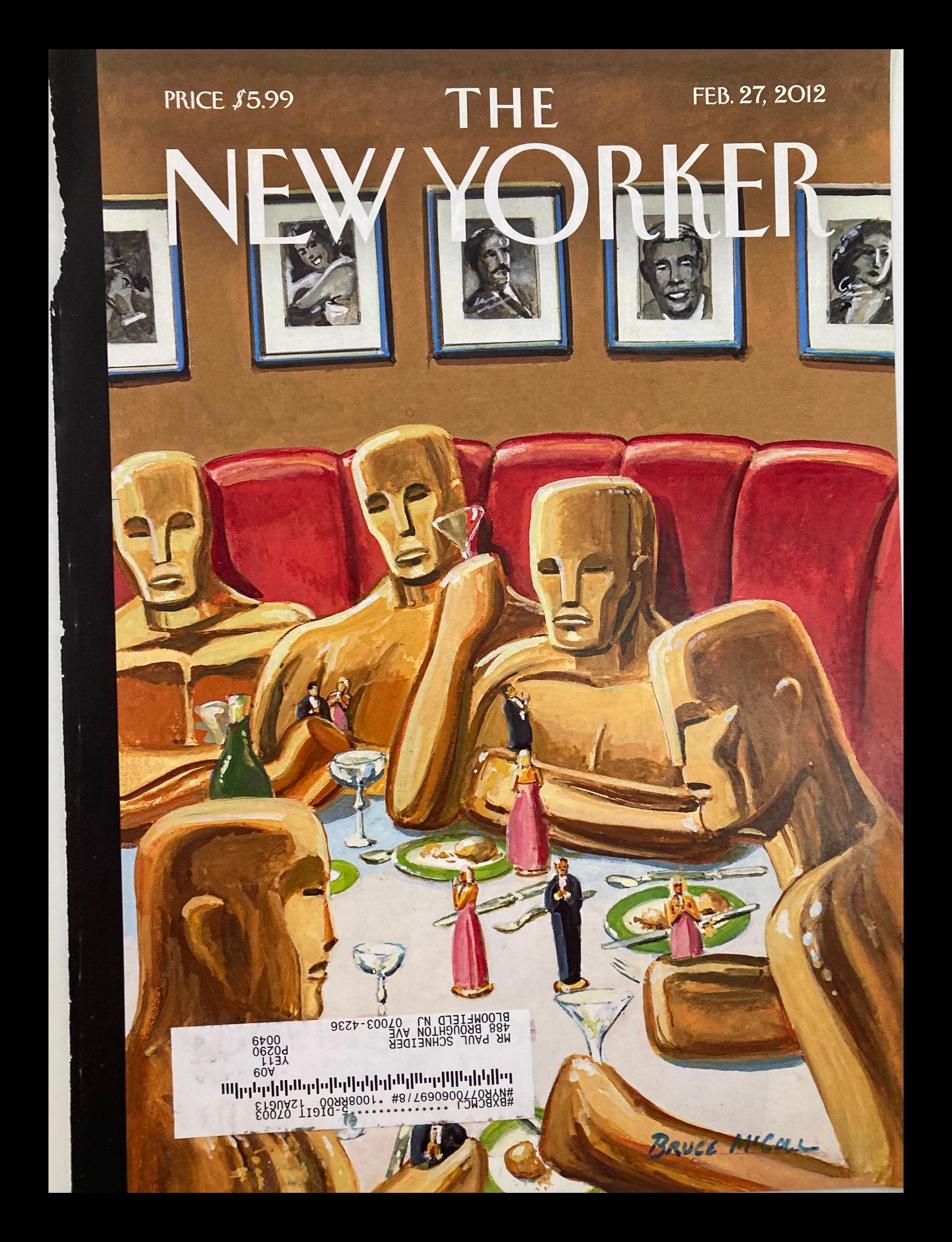 COVER ONLY The New Yorker February 27 2012 Theme Cover V.I.P.'s by Bruce McCall