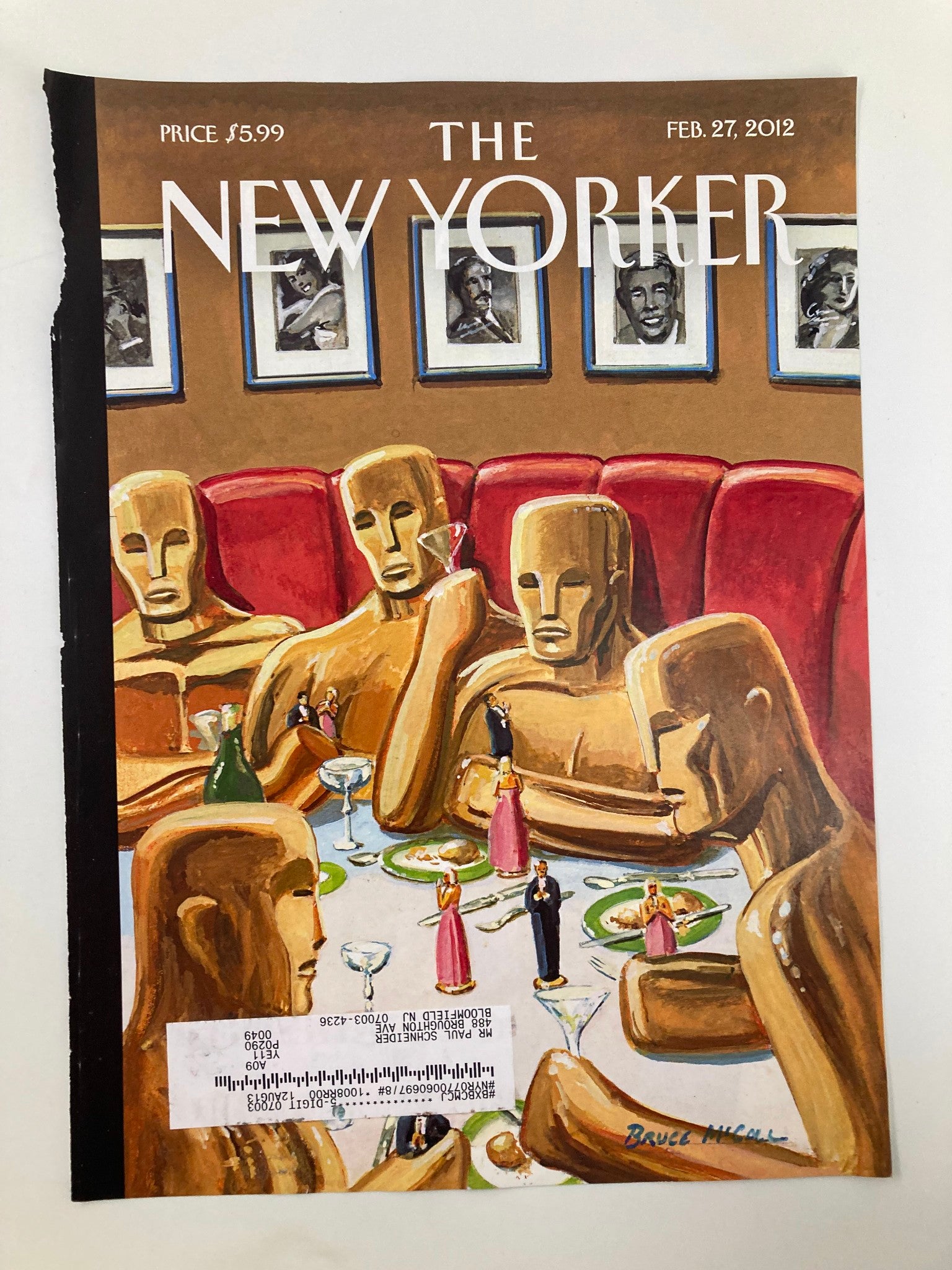 COVER ONLY The New Yorker February 27 2012 Theme Cover V.I.P.'s by Bruce McCall