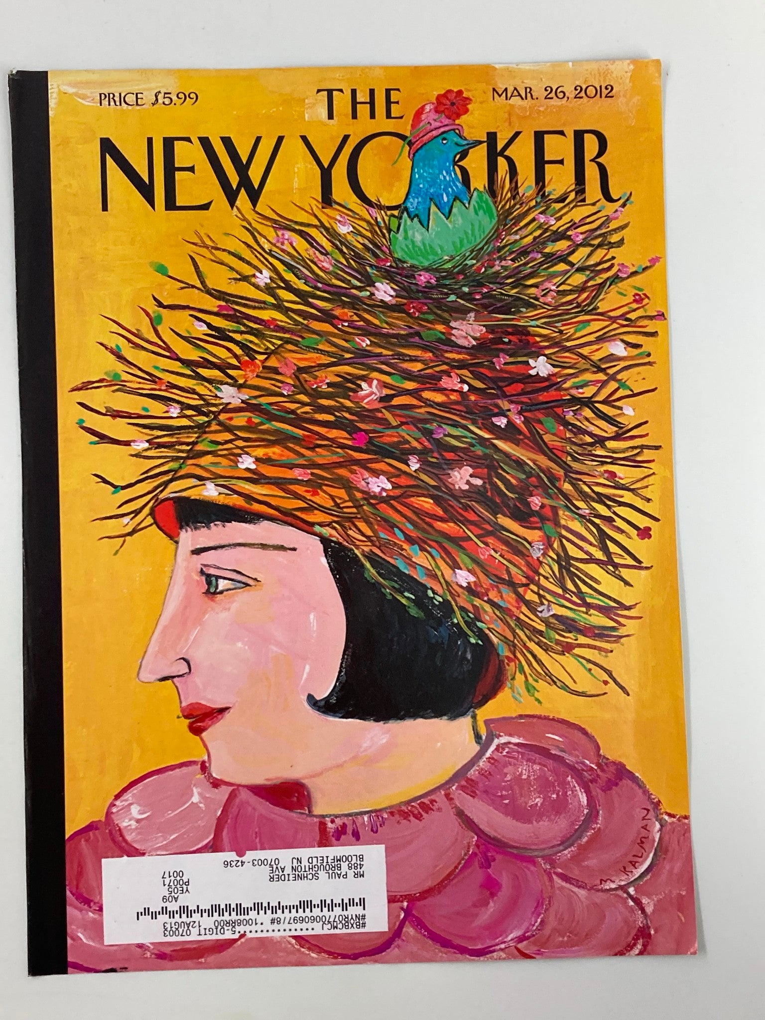 COVER ONLY The New Yorker March 26 2012 Spring Has Sprung by Maira Kalman