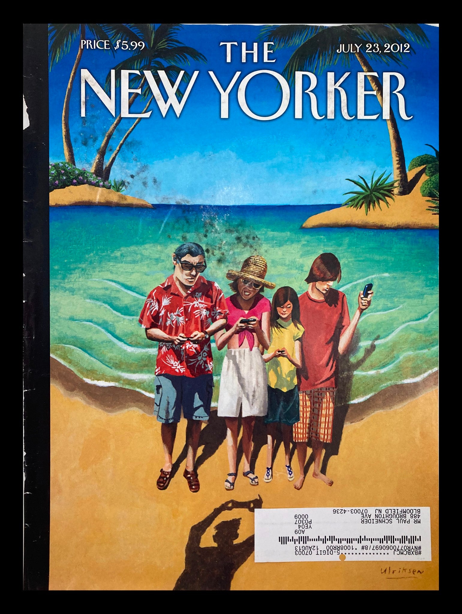 COVER ONLY The New Yorker July 23 2012 Capturing The Memories by Mark Ulriksen