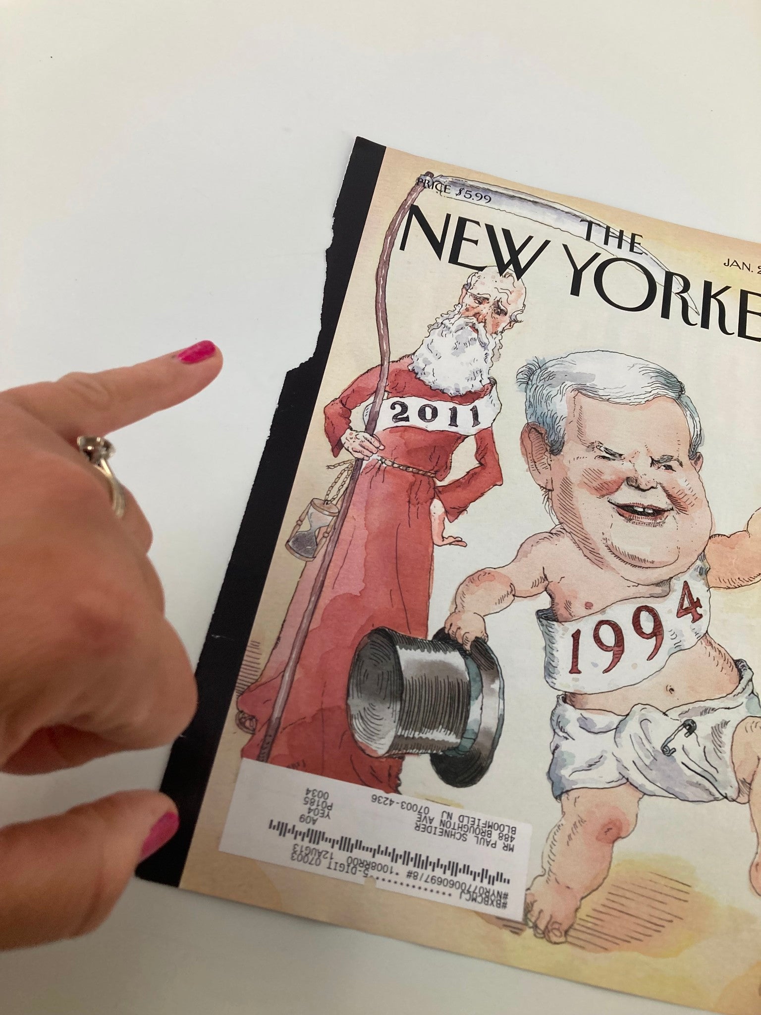 COVER ONLY The New Yorker January 2 2012 Deja Vu All Over Again by Barry Blitt