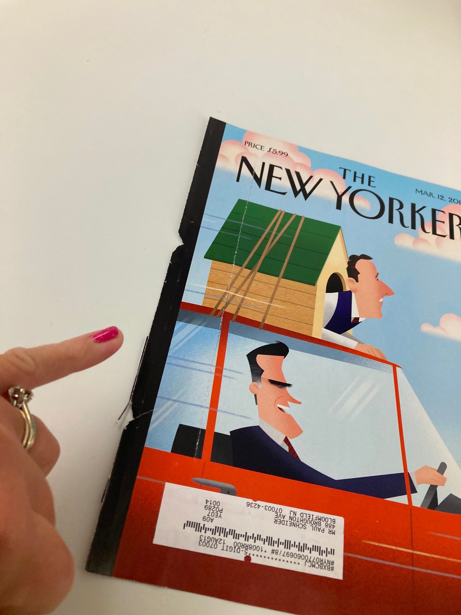 COVER ONLY The New Yorker March 12 2012 Theme Cover State by State by Bob Staake