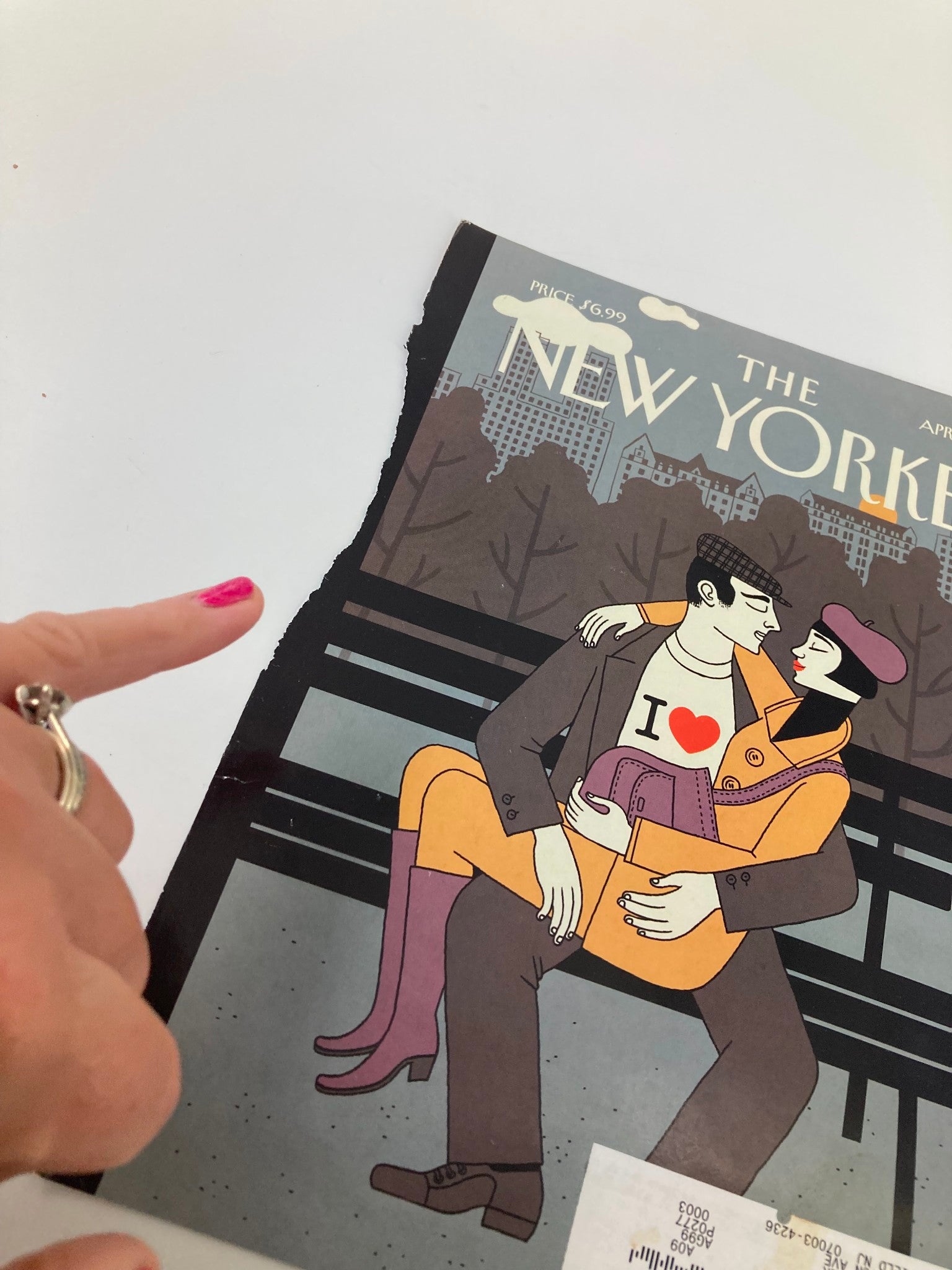 COVER ONLY The New Yorker April 1 2013 Theme Cover I Love by Luci Gutierrez