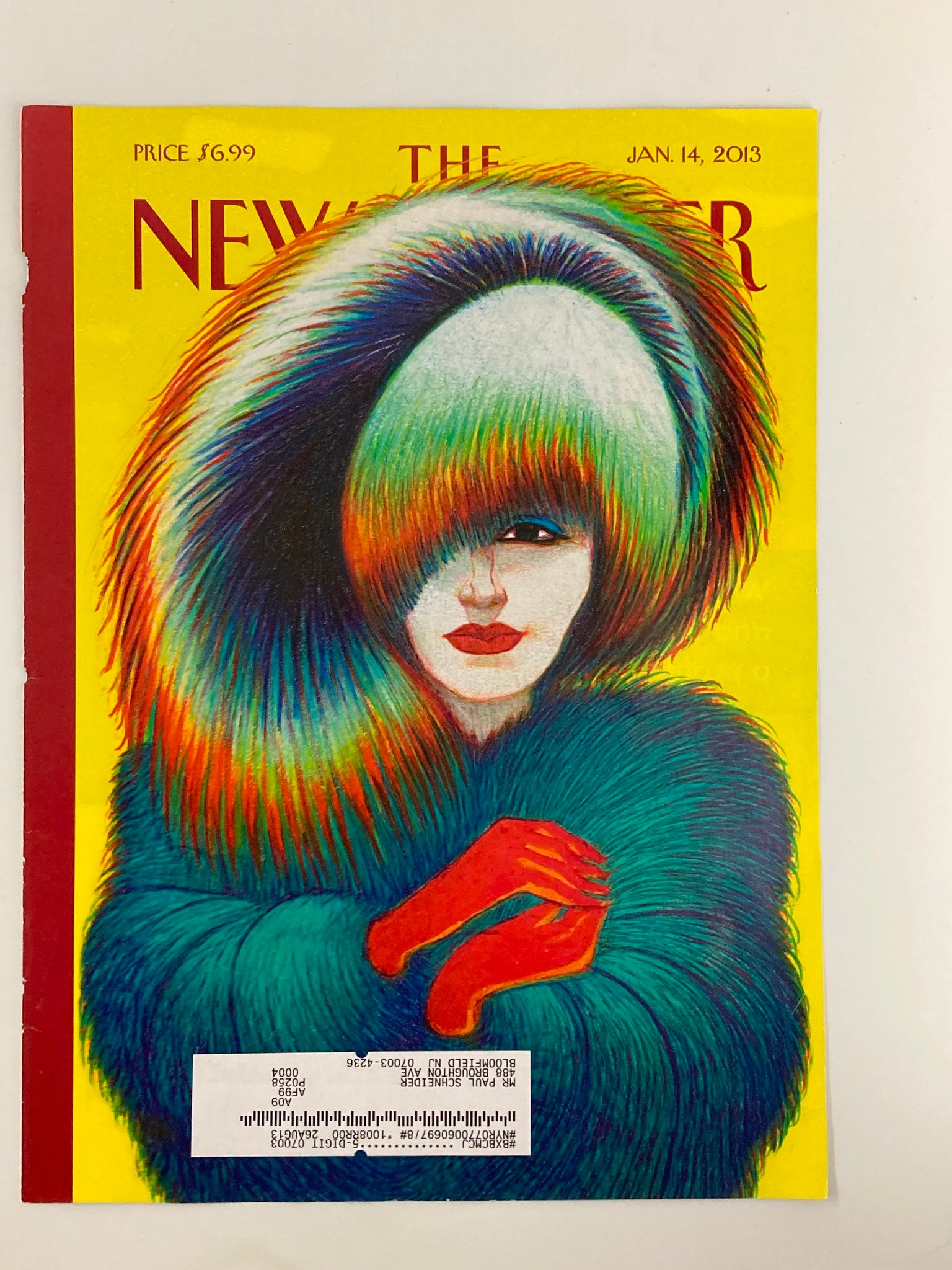 COVER ONLY The New Yorker January 14 2013 Winter Warmth by Lorenzo Mattotti