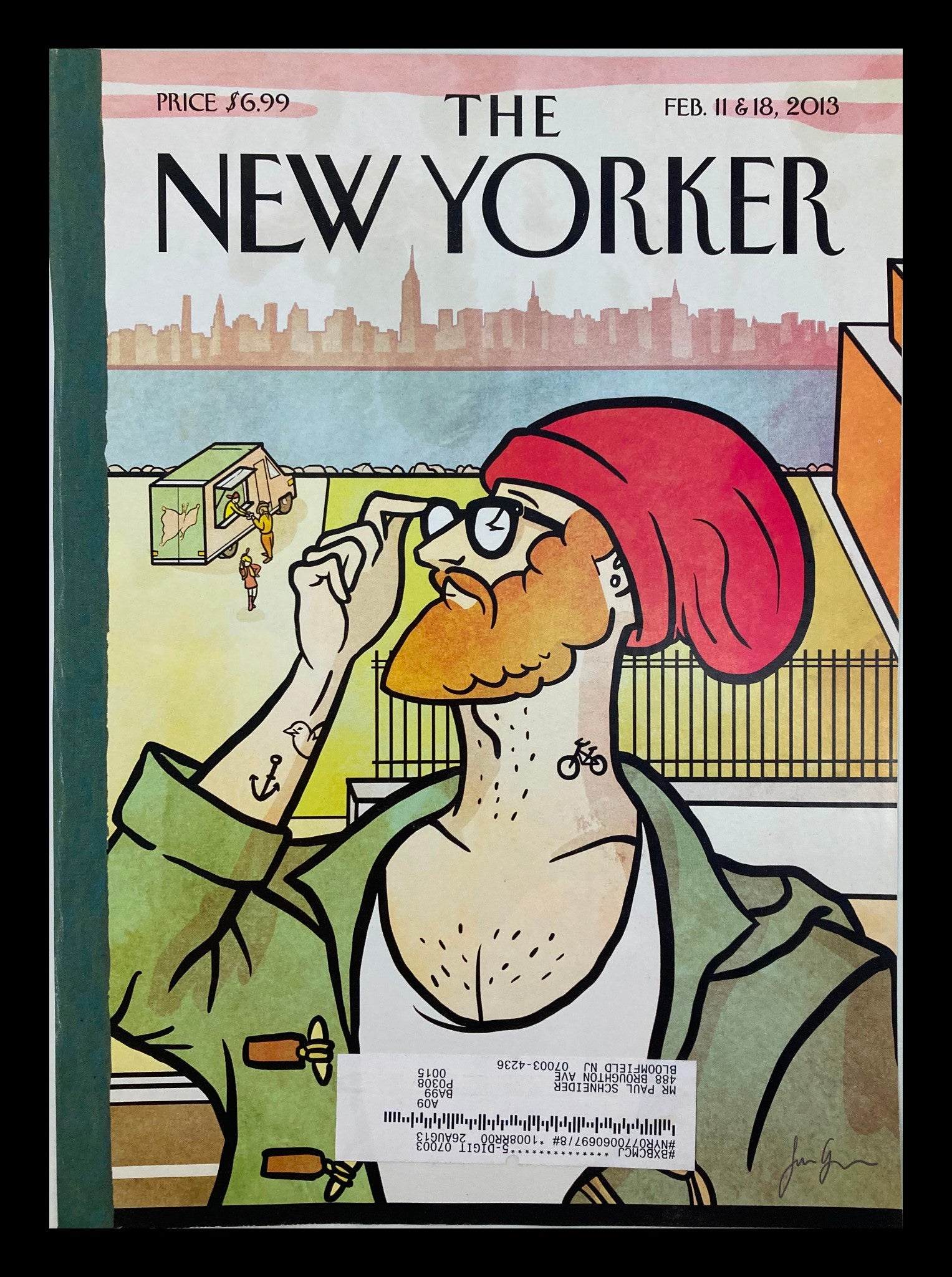 COVER ONLY The New Yorker February 11 & 18 2013 Brooklyn's Eustace by S. Greiner