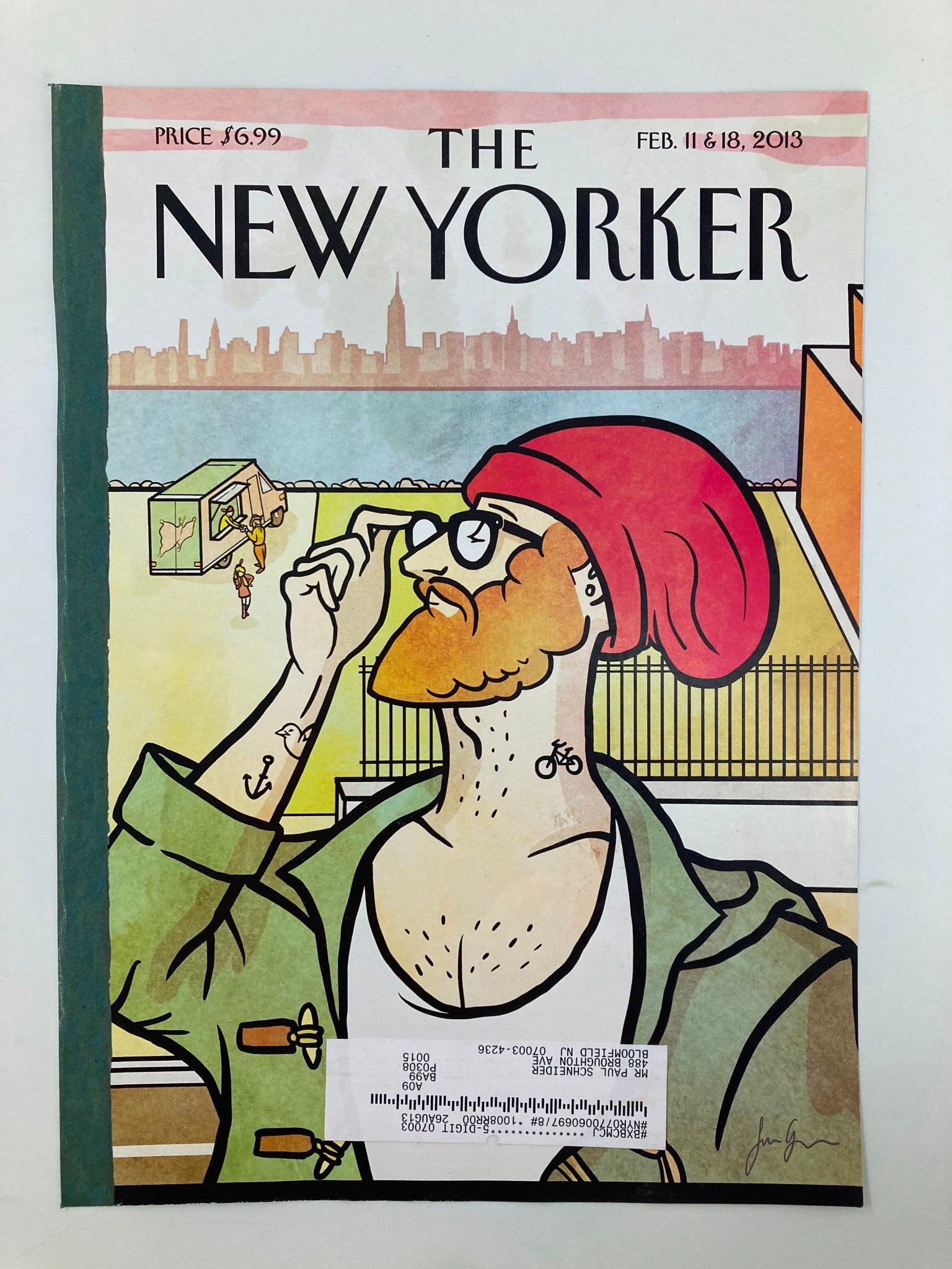 COVER ONLY The New Yorker February 11 & 18 2013 Brooklyn's Eustace by S. Greiner