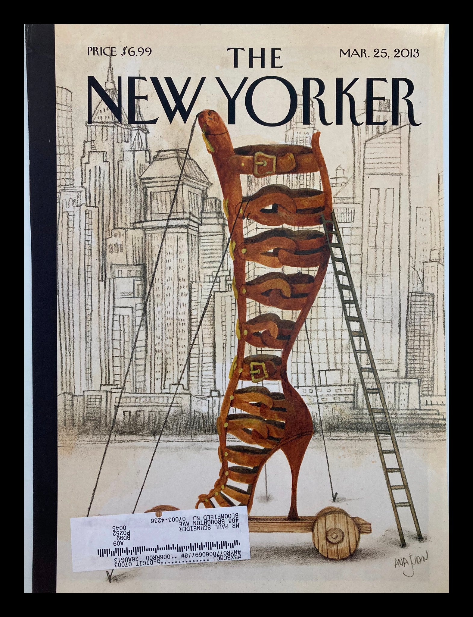 COVER ONLY The New Yorker March 25 2013 Art and Architecture by Ana Juan