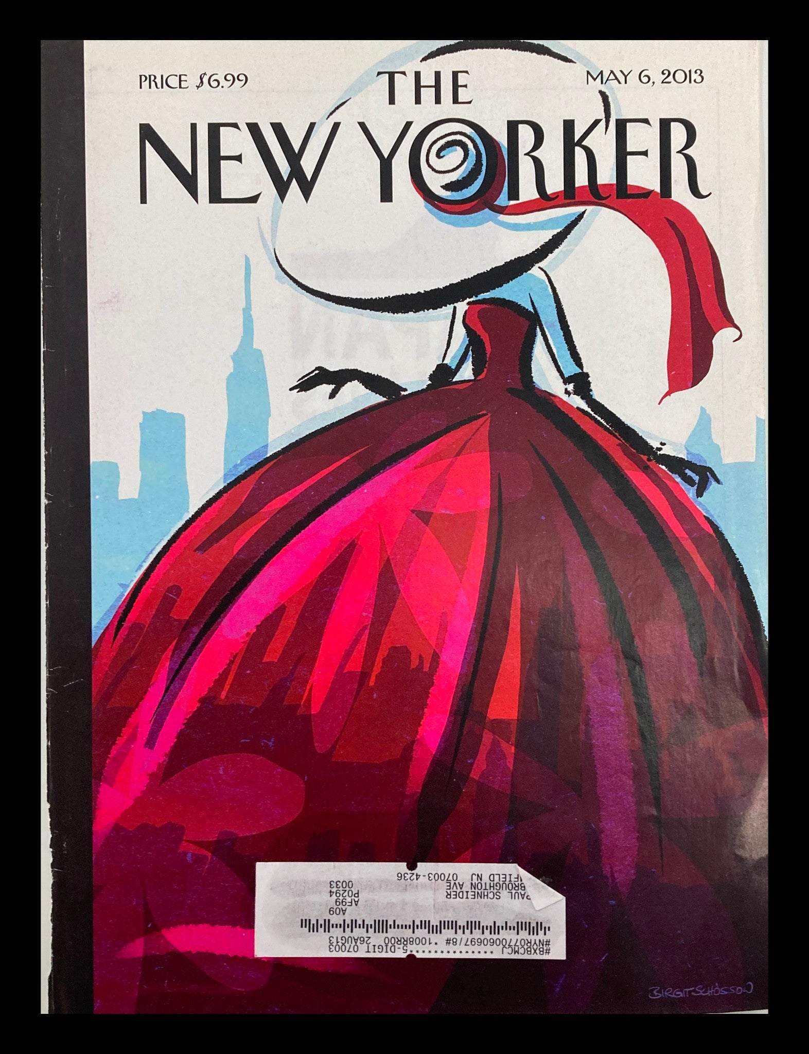 COVER ONLY The New Yorker May 6 2013 Theme Cover City Flair by Birgit Schössow