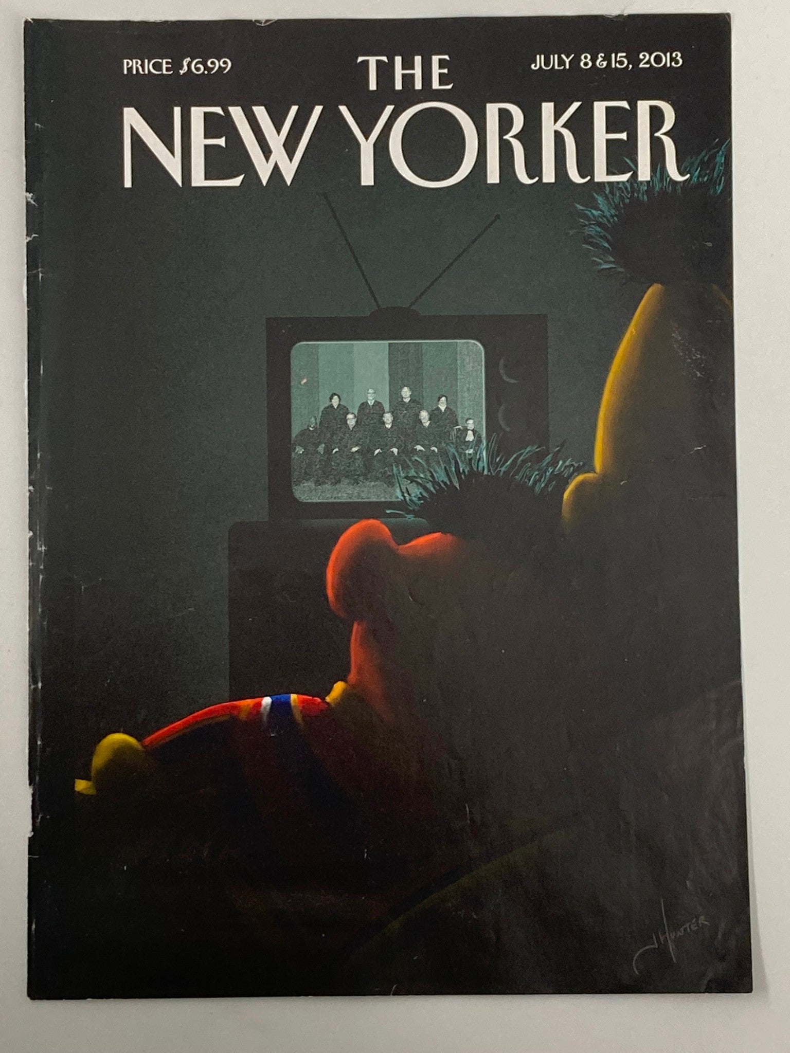 COVER ONLY The New Yorker July 8 2013 Ernie and Bert Sesame Street by Hunter