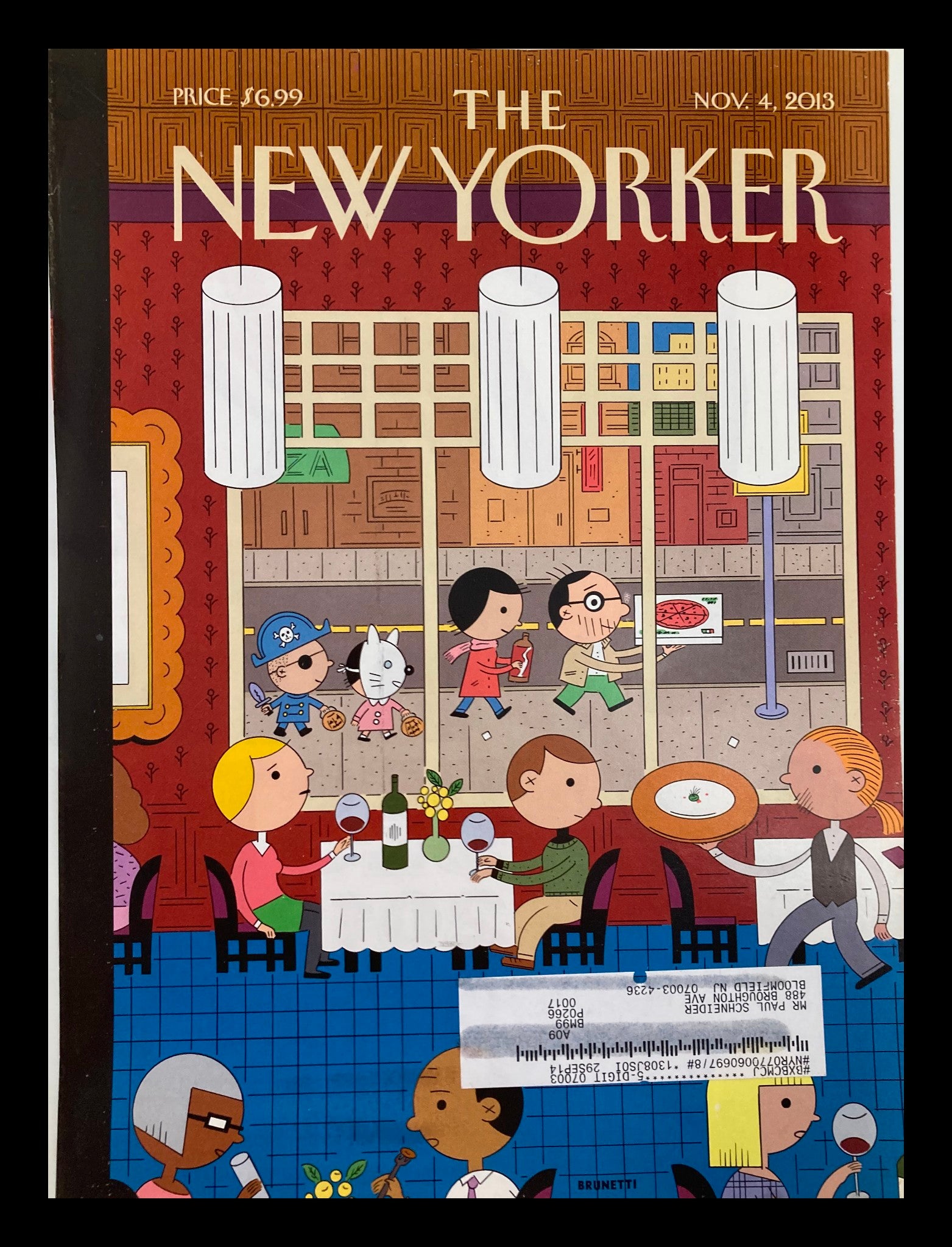 COVER ONLY The New Yorker November 4 2013 Tea Party's Revenge by Ivan Brunetti