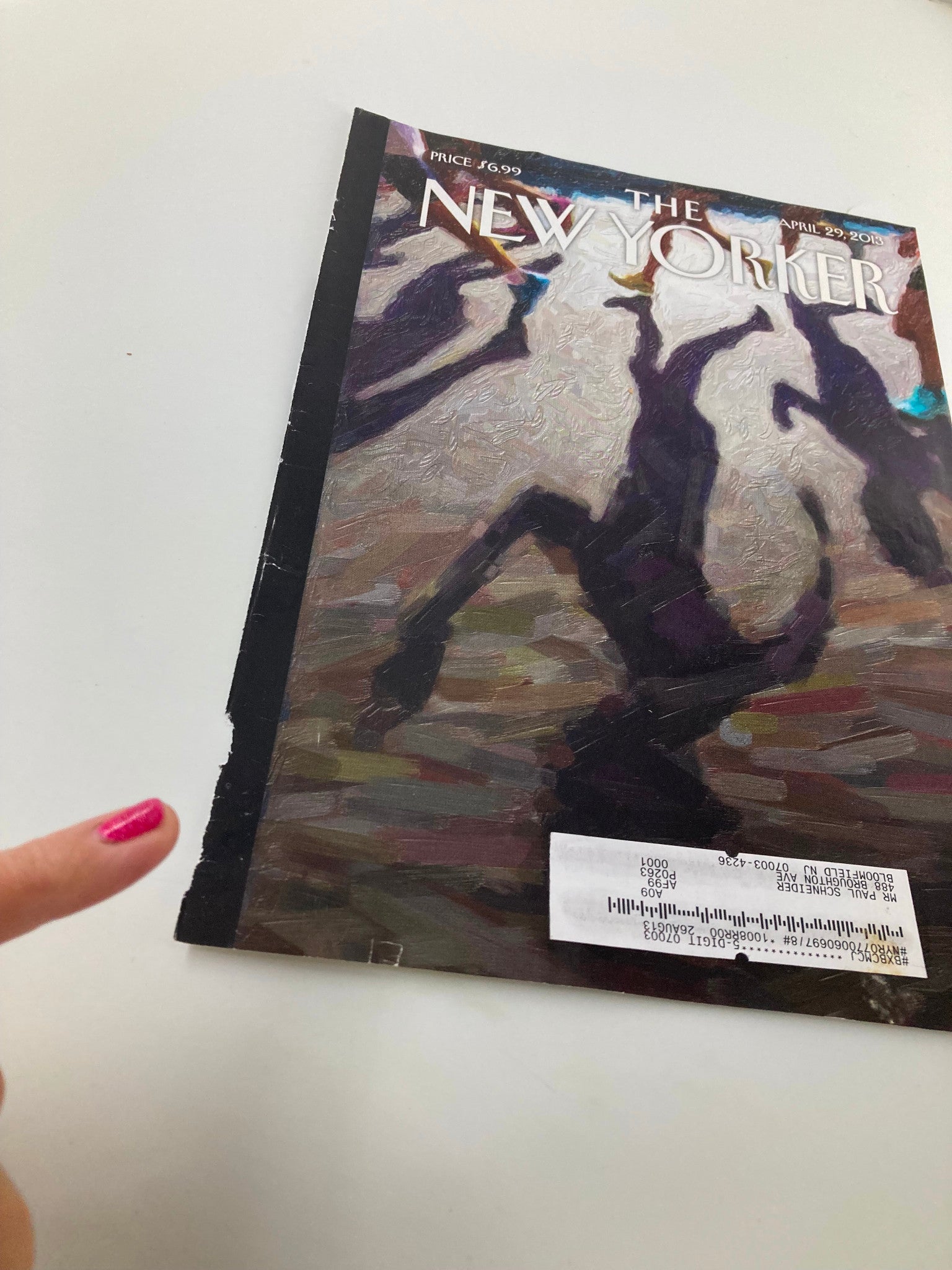 COVER ONLY The New Yorker April 29 2013 Shadow Over Boston by Eric Drooker