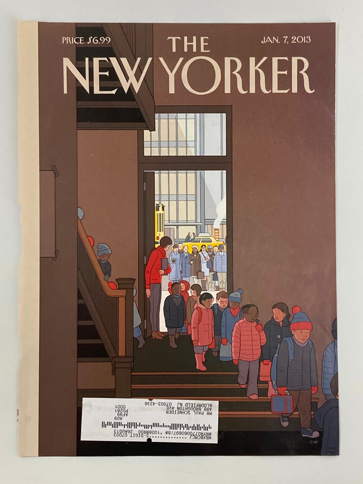 COVER ONLY The New Yorker January 7 2013 Theme Cover Threshold by Chris Ware