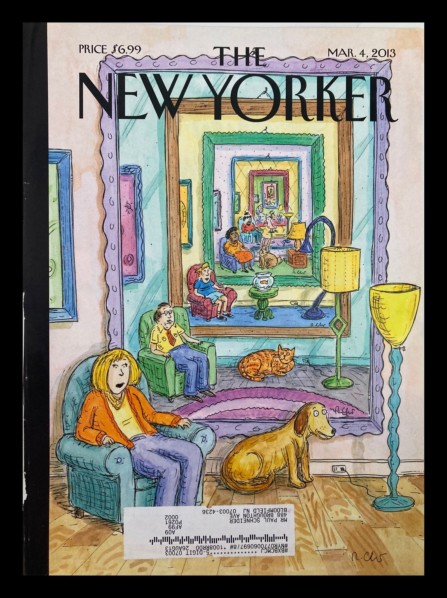 COVER ONLY The New Yorker March 4 2013 Theme Cover Ad Infinitum by Roz Chast