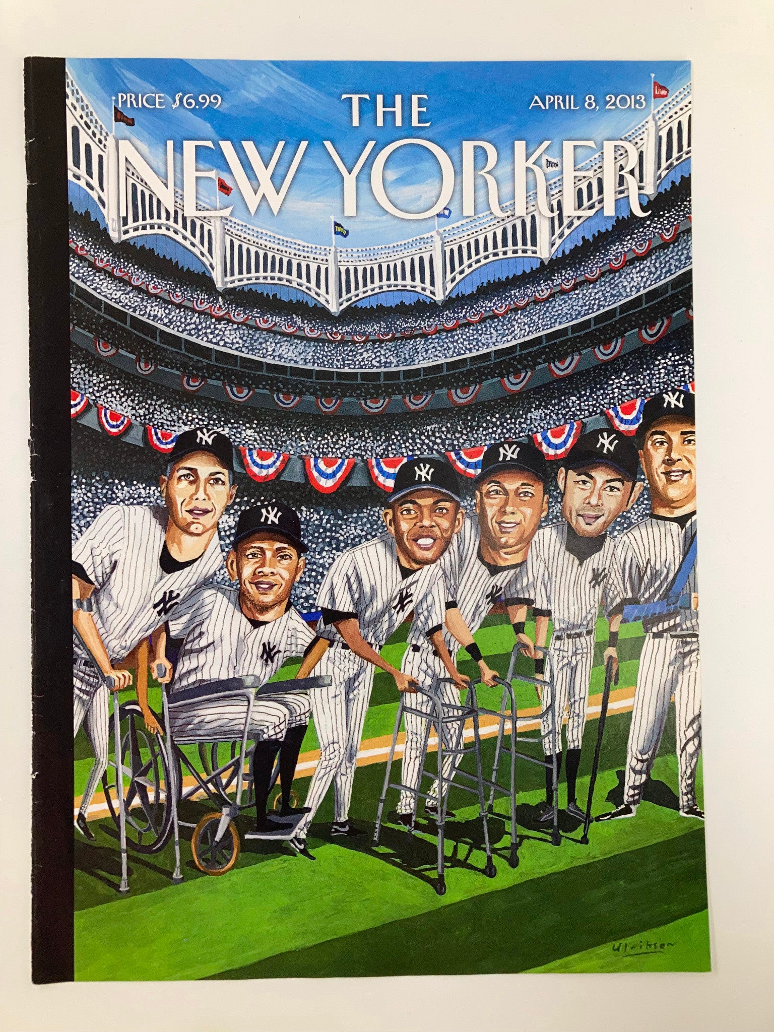 COVER ONLY The New Yorker April 8 2013 Hitting Forty by Mark Ulriksen No Label