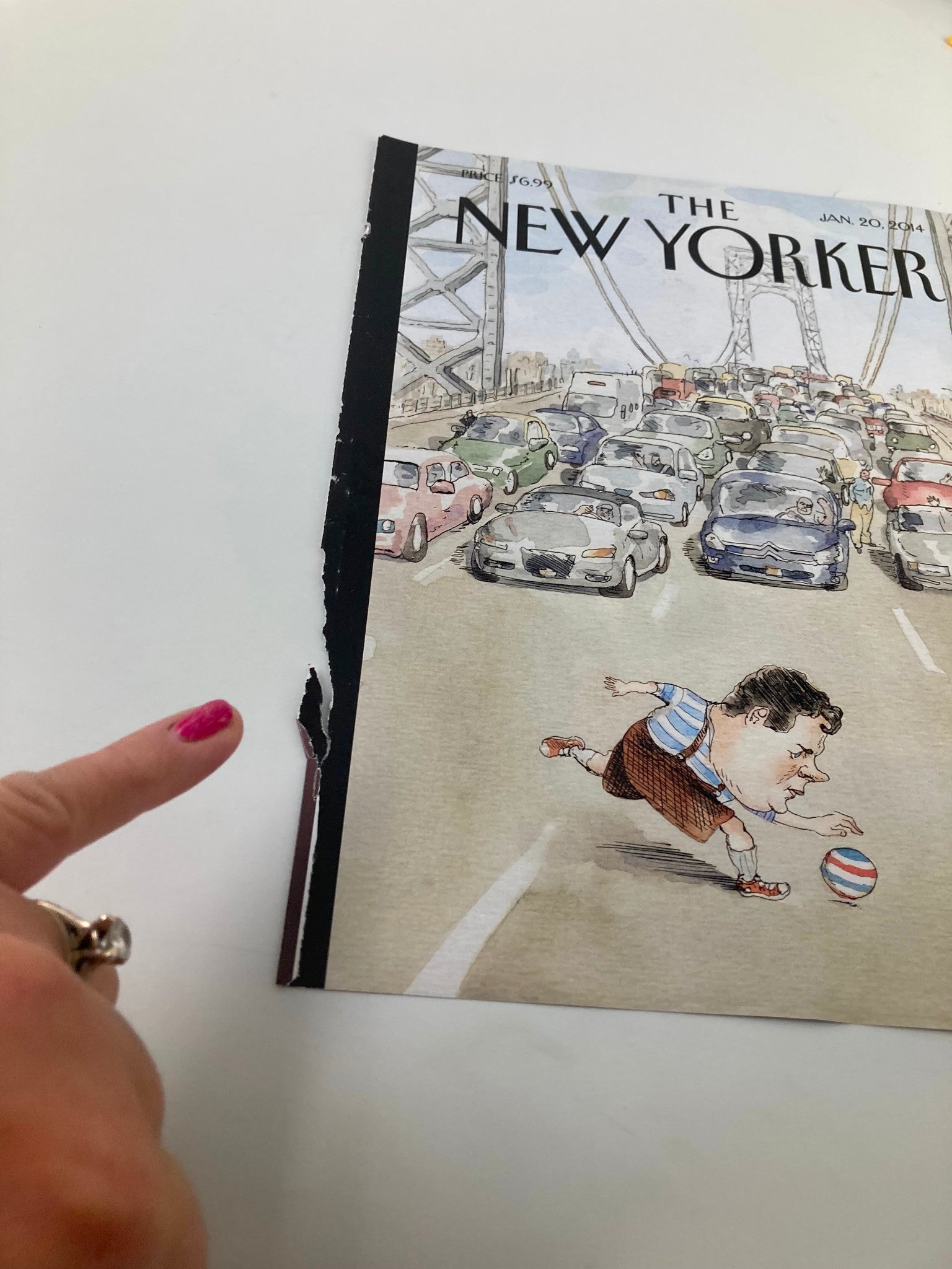 COVER ONLY The New Yorker January 20 2014 Gov. Chris Christie by Barry Blitt