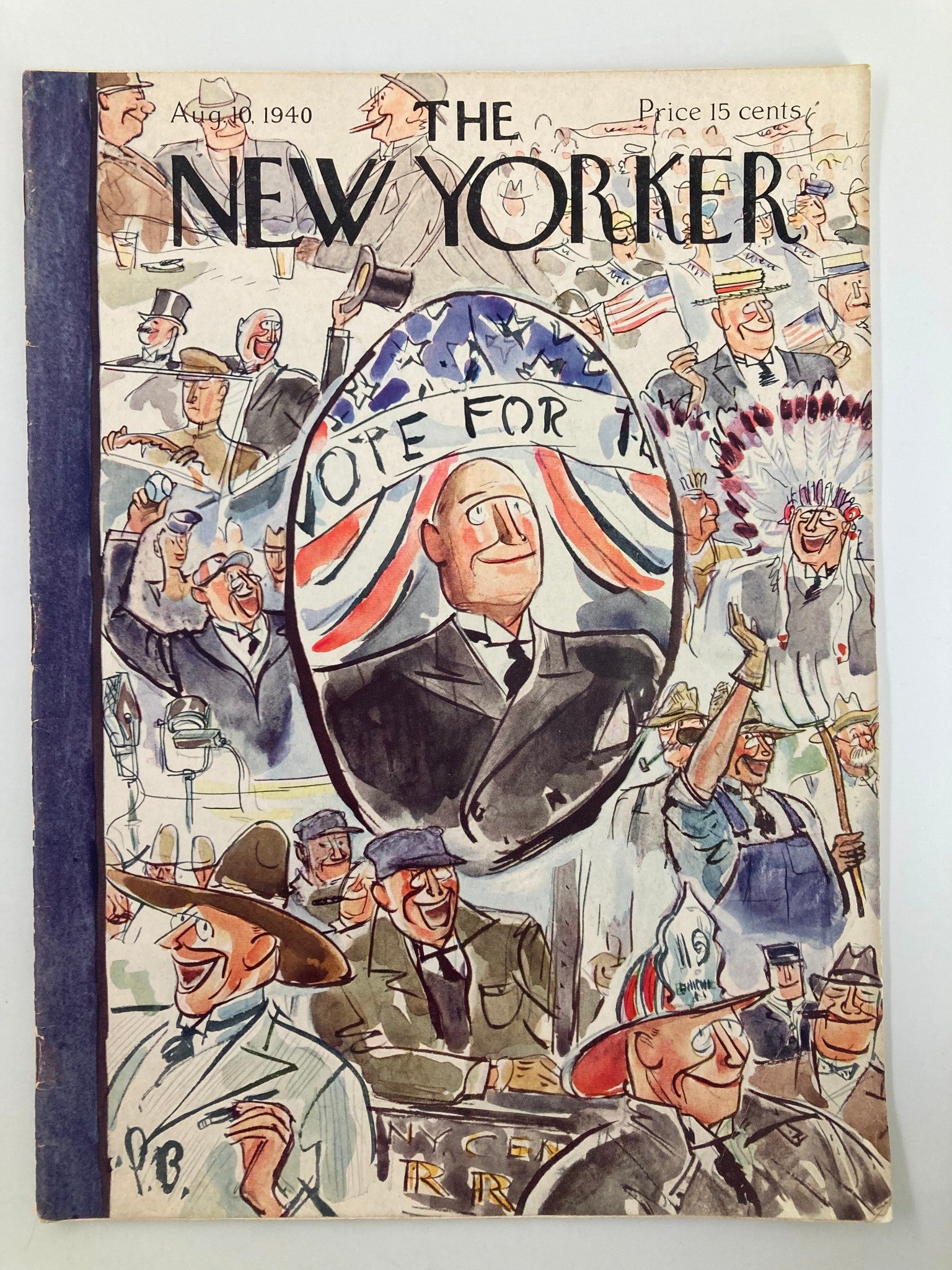 The New Yorker Magazine August 10 1940 Election Candidate by Perry Barlow