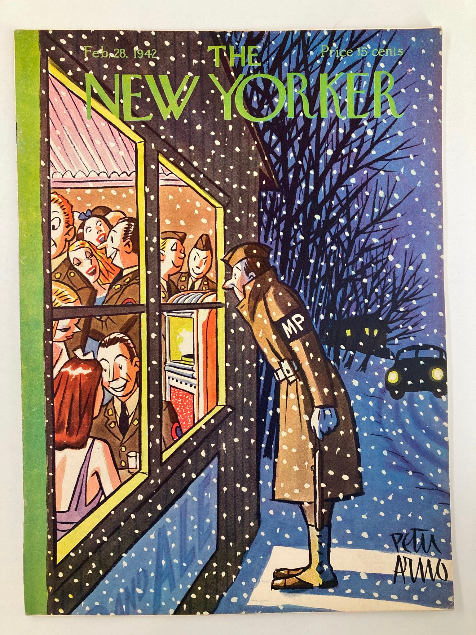 The New Yorker Magazine February 28 1942 Soldier in the Snow by Peter Arno