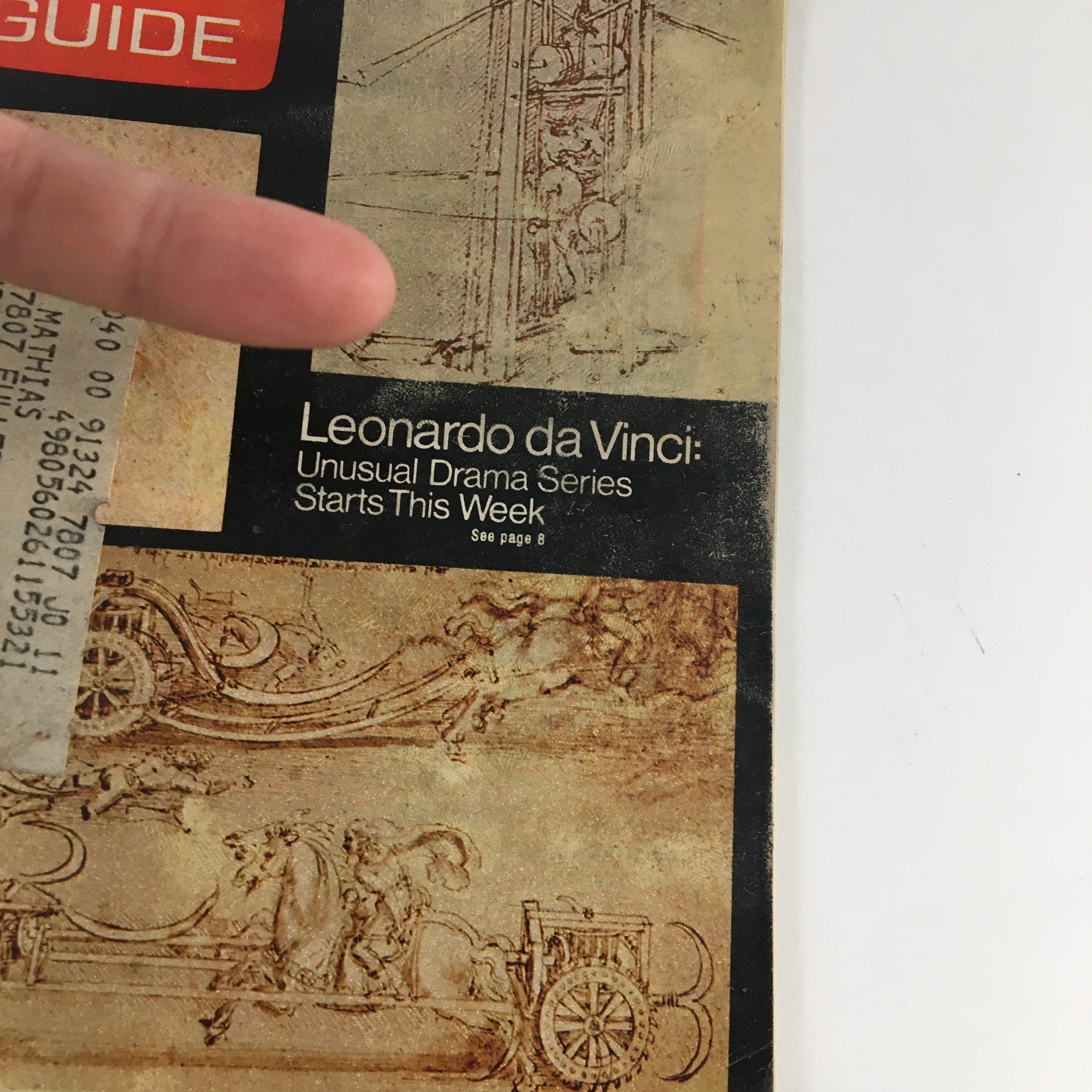 TV Guide Magazine August 12 1972 Leonardo da Vinci's Sketches L.A. Edition