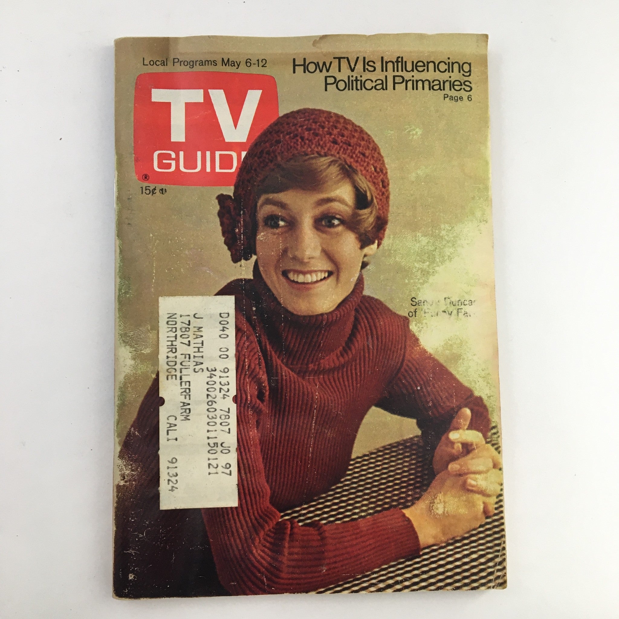 TV Guide Magazine May 6 1972 Sandy Duncan of Funny Face L.A. Edition