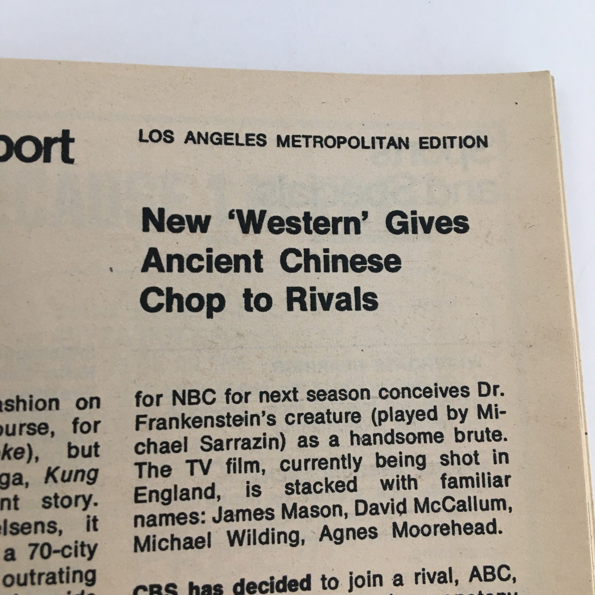 Editorial section of TV Guide Magazine May 26, 1973 discussing a new Western show and highlighting the magazine's historical context.