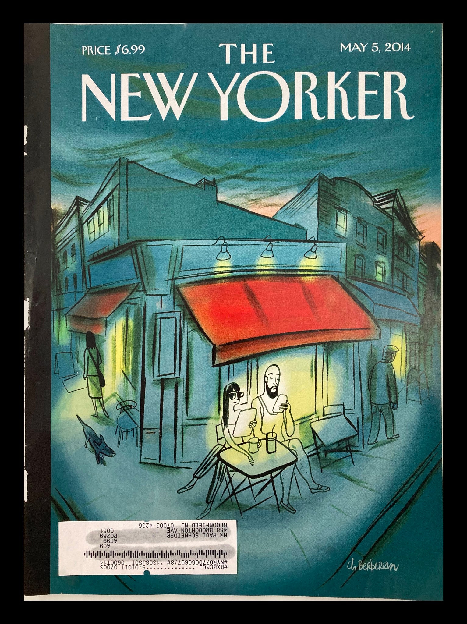 COVER ONLY The New Yorker May 5 2014 Out and About by Charles Berberian