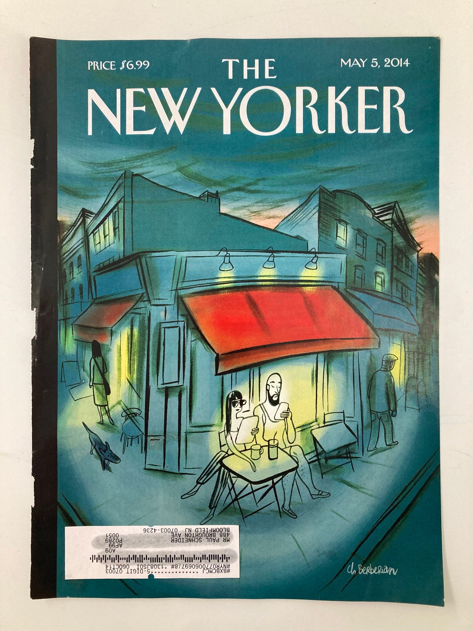 COVER ONLY The New Yorker May 5 2014 Out and About by Charles Berberian