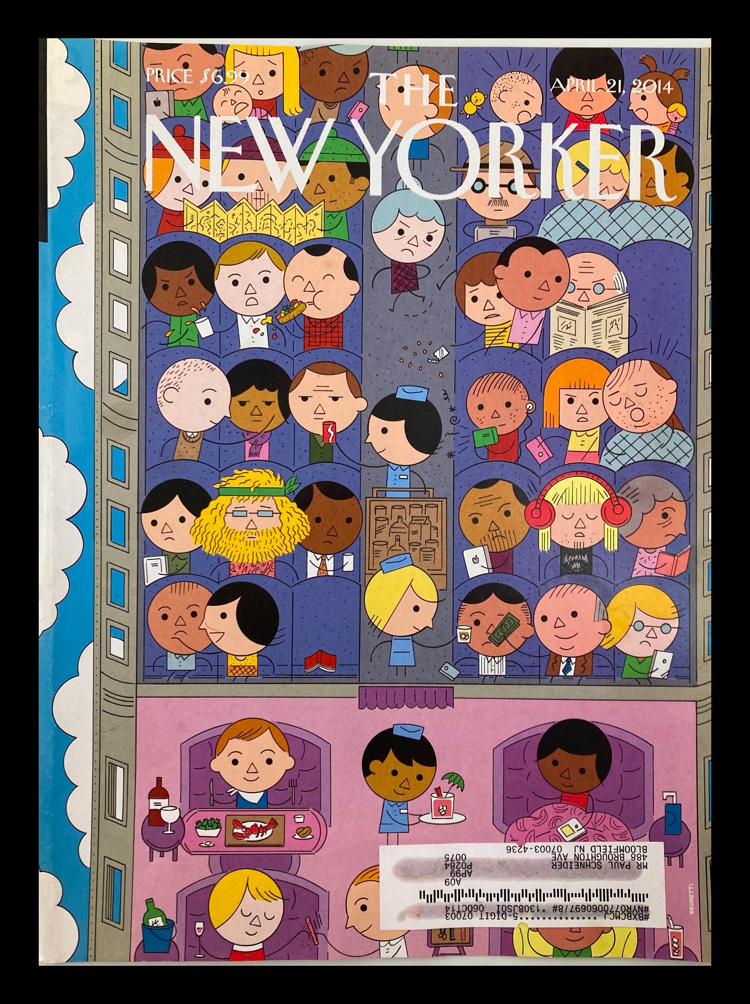 COVER ONLY The New Yorker April 21 2014 Getting There by Ivan Brunetti