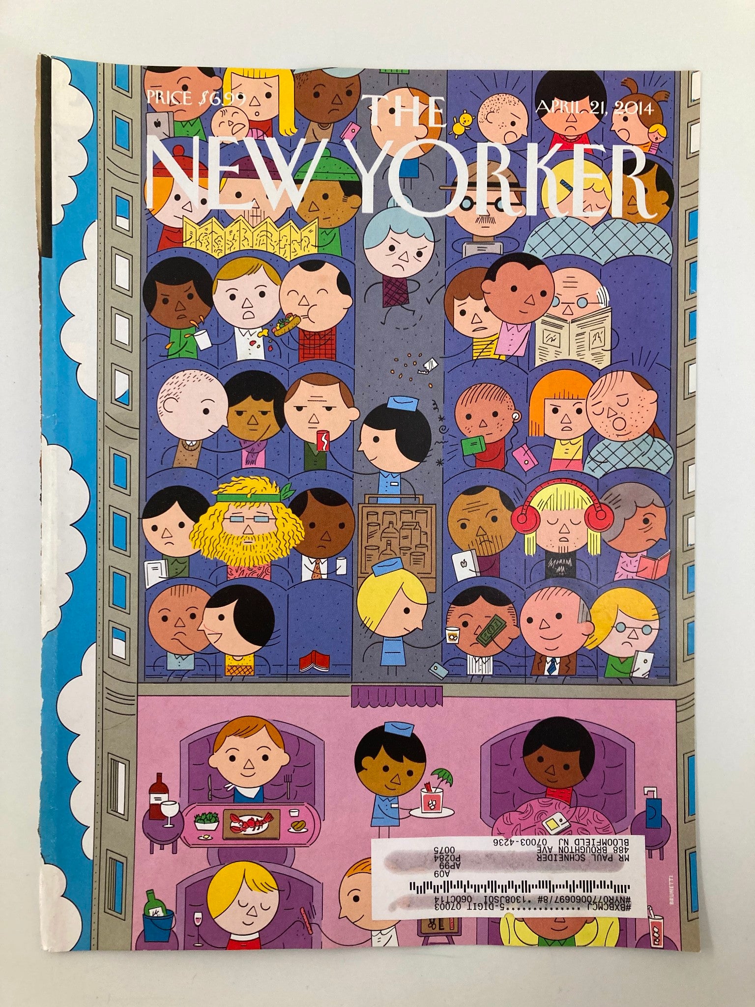 COVER ONLY The New Yorker April 21 2014 Getting There by Ivan Brunetti