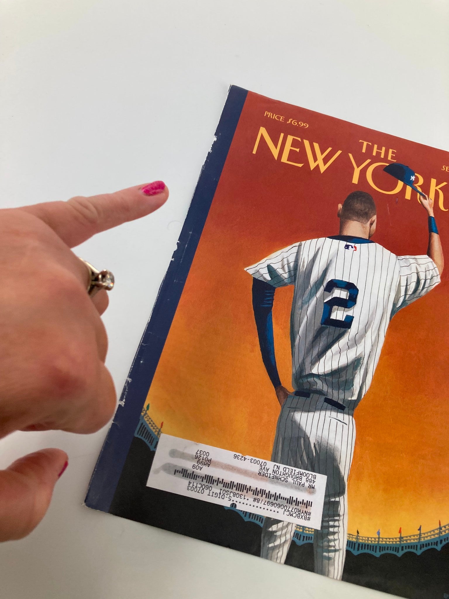 COVER ONLY The New Yorker September 8 2014 Derek Jeter Bows Out by Mark Ulriksen