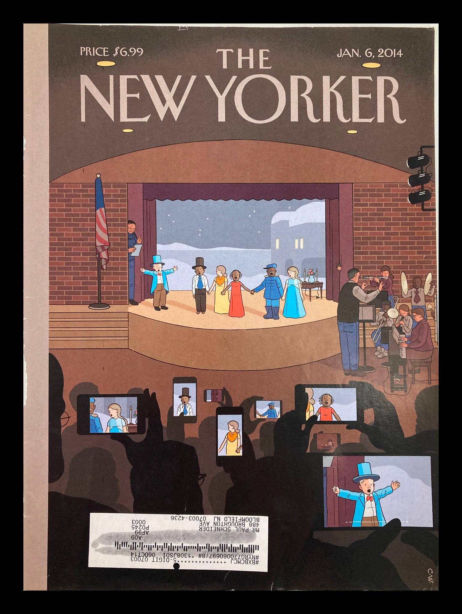 COVER ONLY The New Yorker January 6 2014 All Together Now by Chris Ware