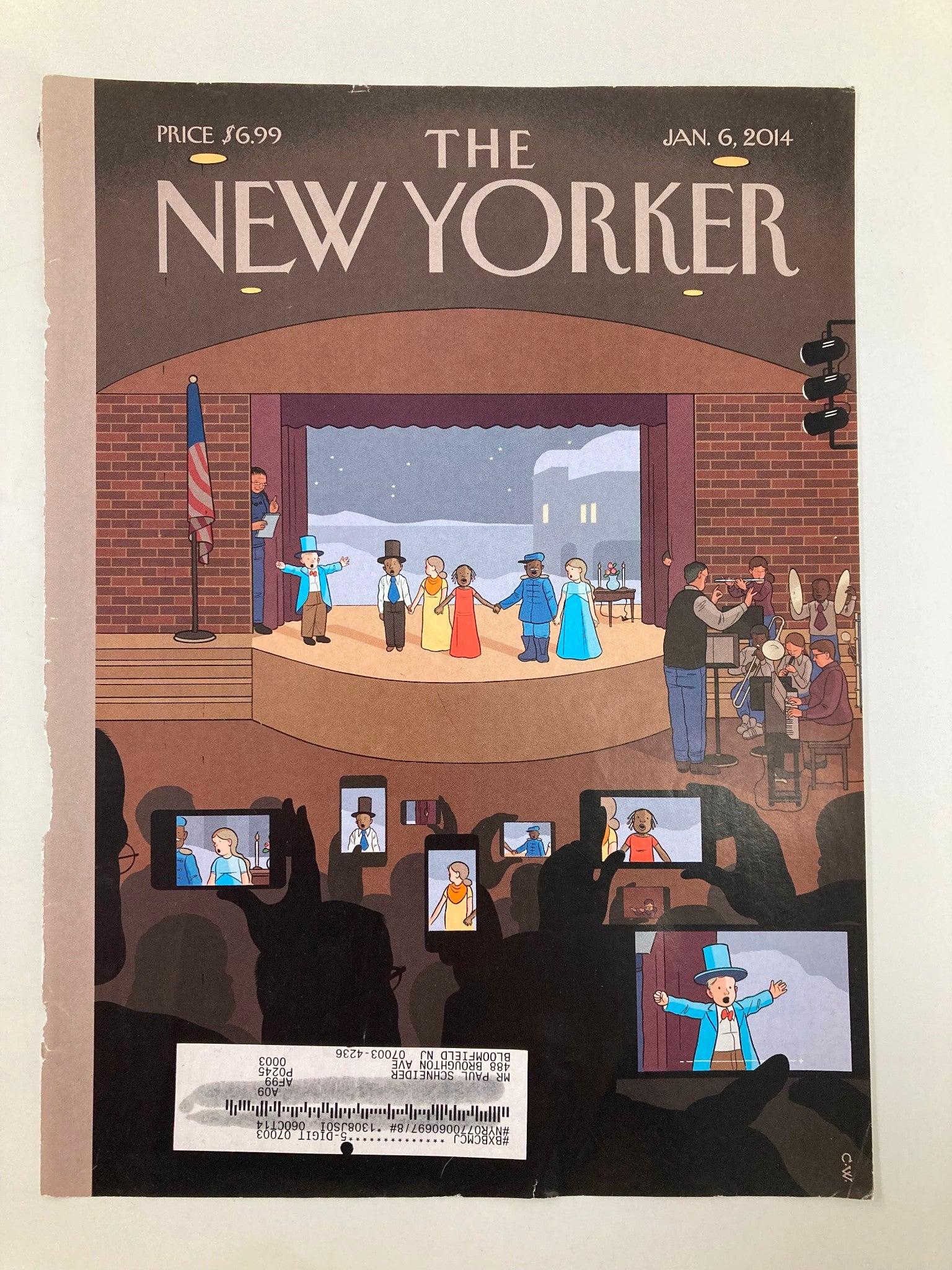 COVER ONLY The New Yorker January 6 2014 All Together Now by Chris Ware