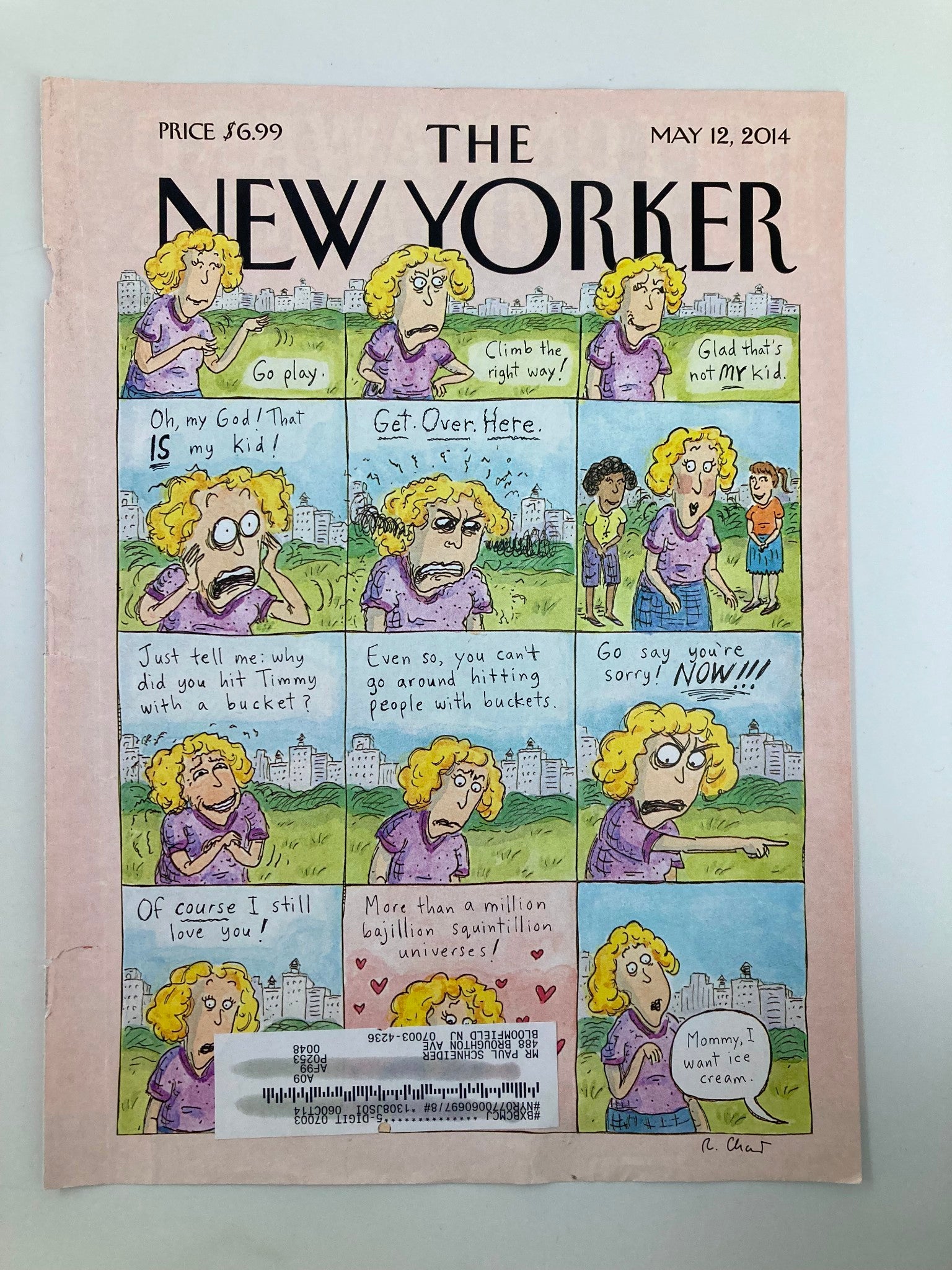 COVER ONLY The New Yorker May 12 2014 Theme Cover Mother's Day by Roz Chast