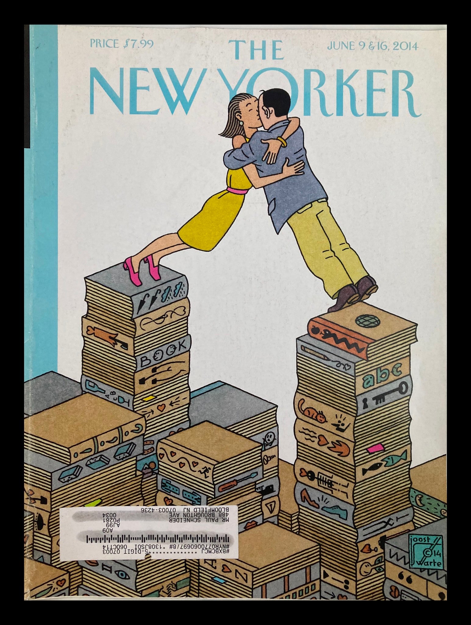 COVER ONLY The New Yorker June 9 & 16 2014 New Way of Looking by Joost Swarte