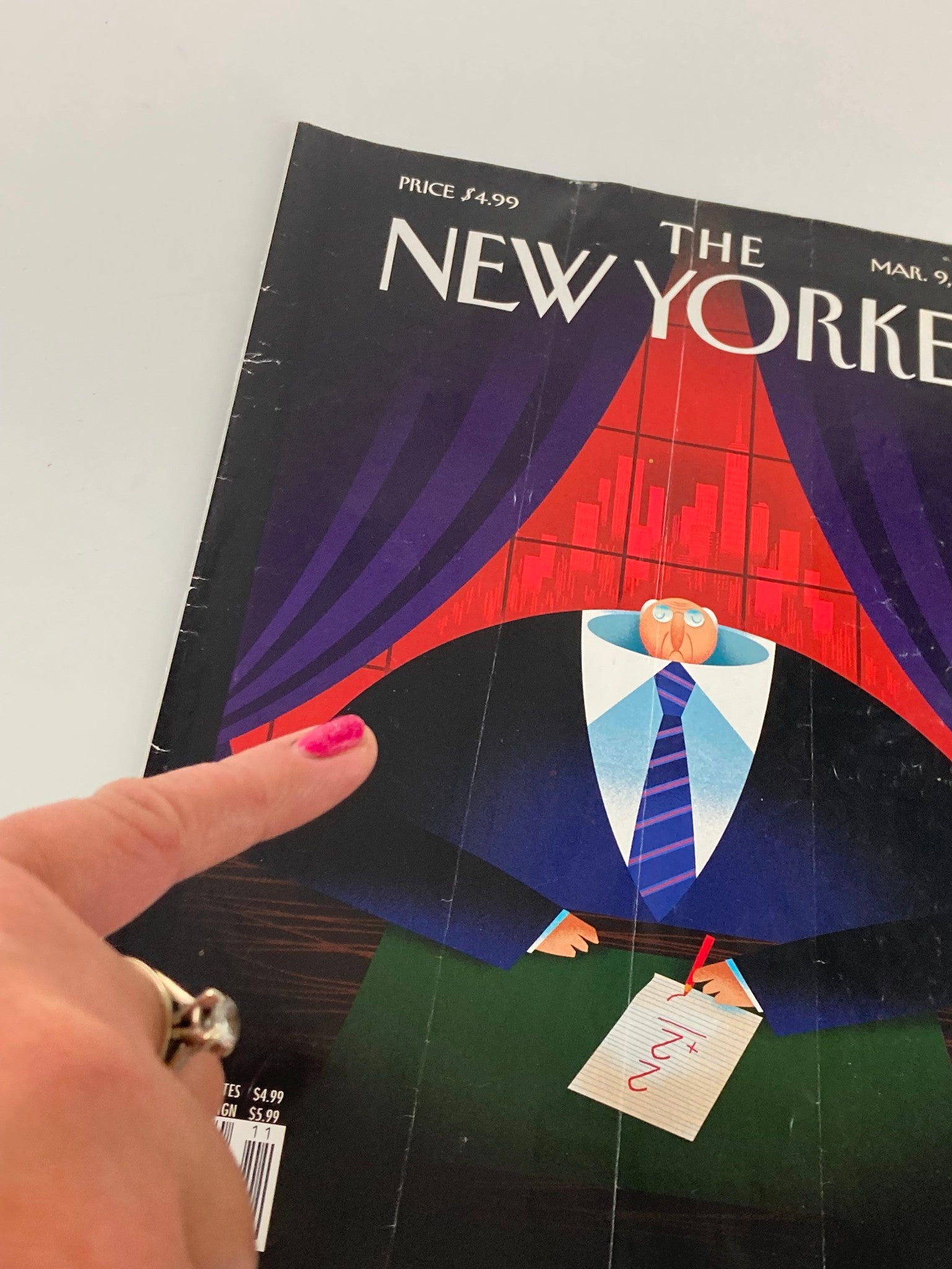 COVER ONLY The New Yorker March 9 2009 Theme Cover Downsized by Bob Staake