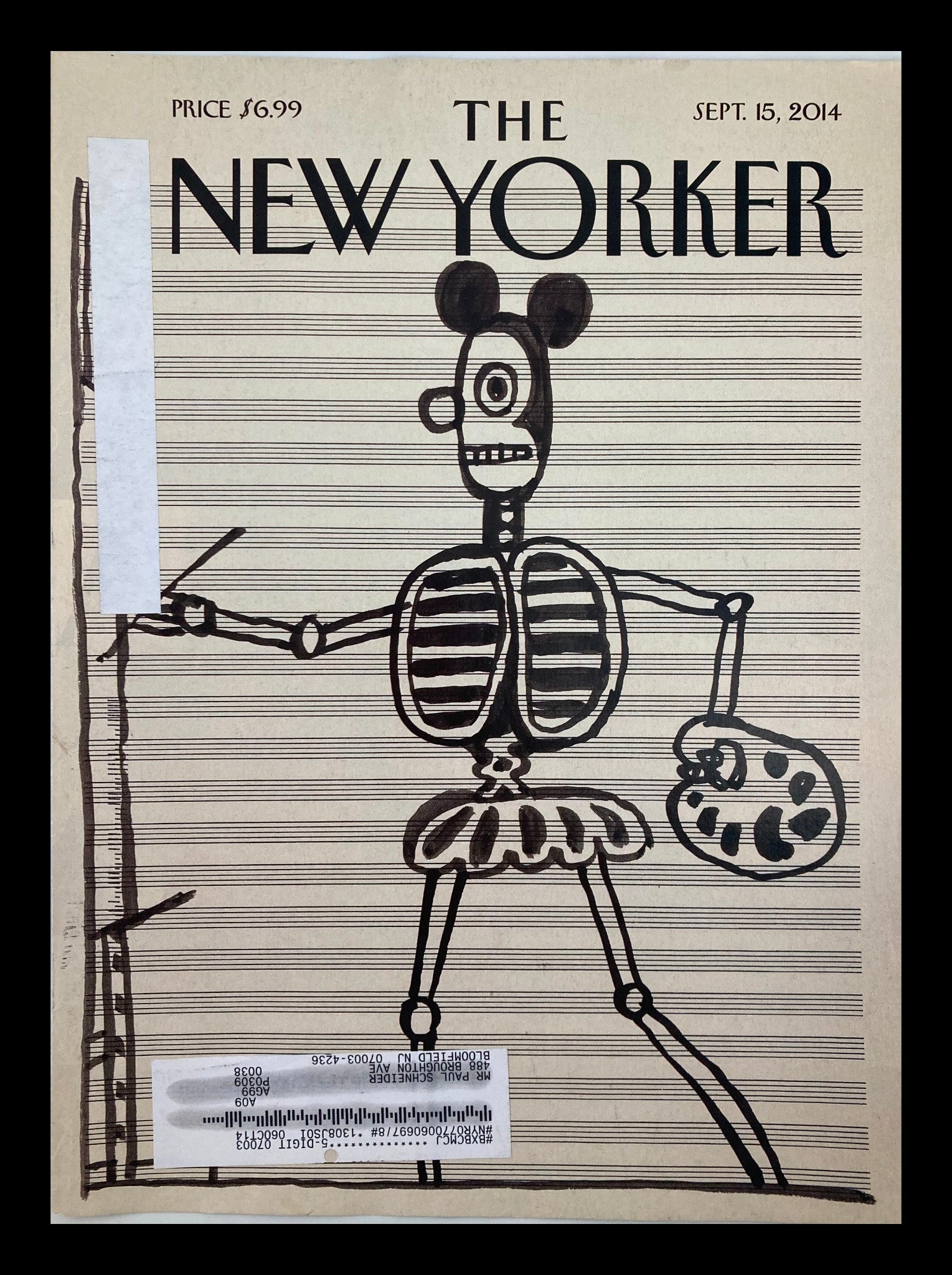 COVER ONLY The New Yorker September 15 2014 Untitled, Circa 1967 by S. Steinberg