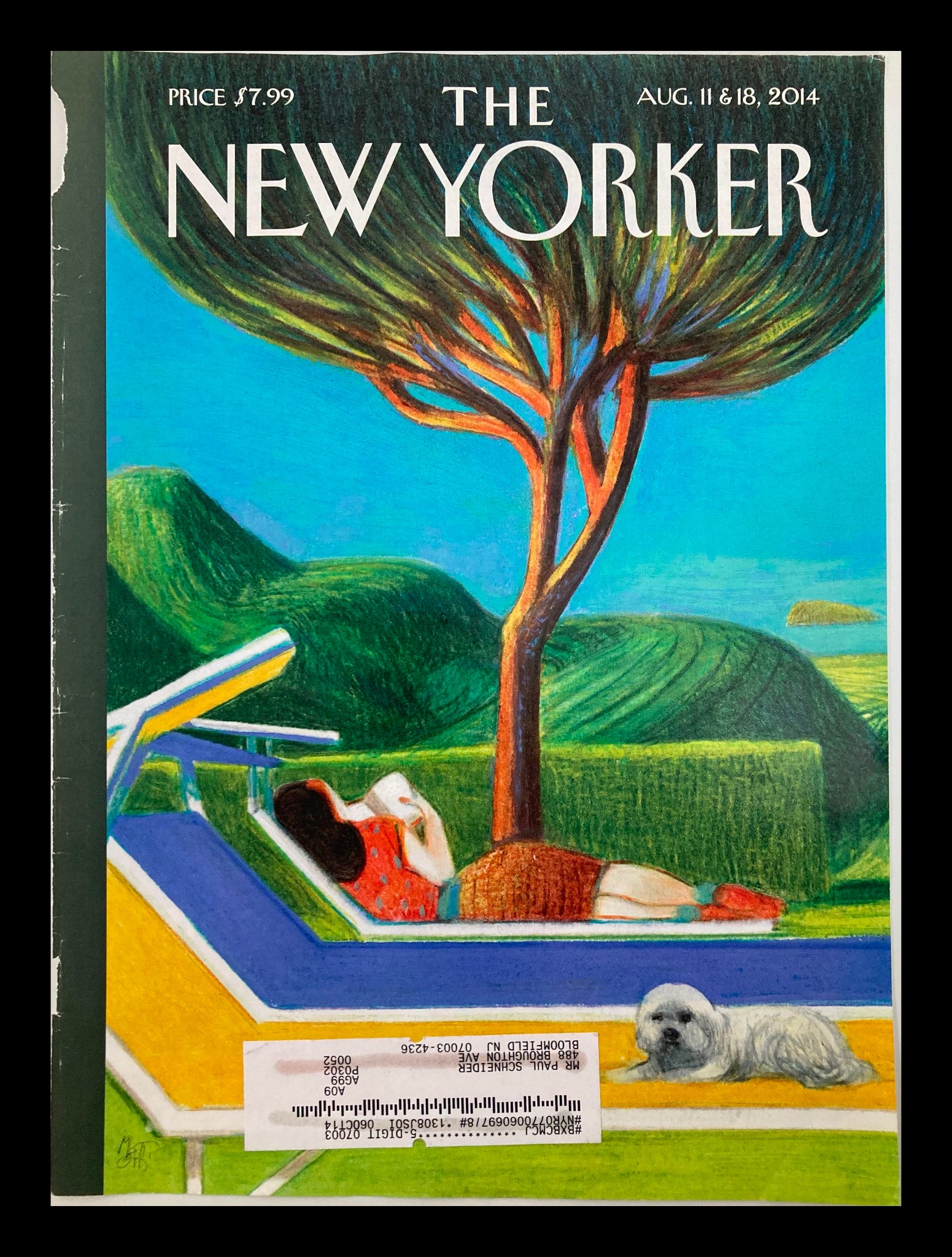 COVER ONLY The New Yorker August 11 2014 Theme Cover Siesta by Lorenzo Mattotti