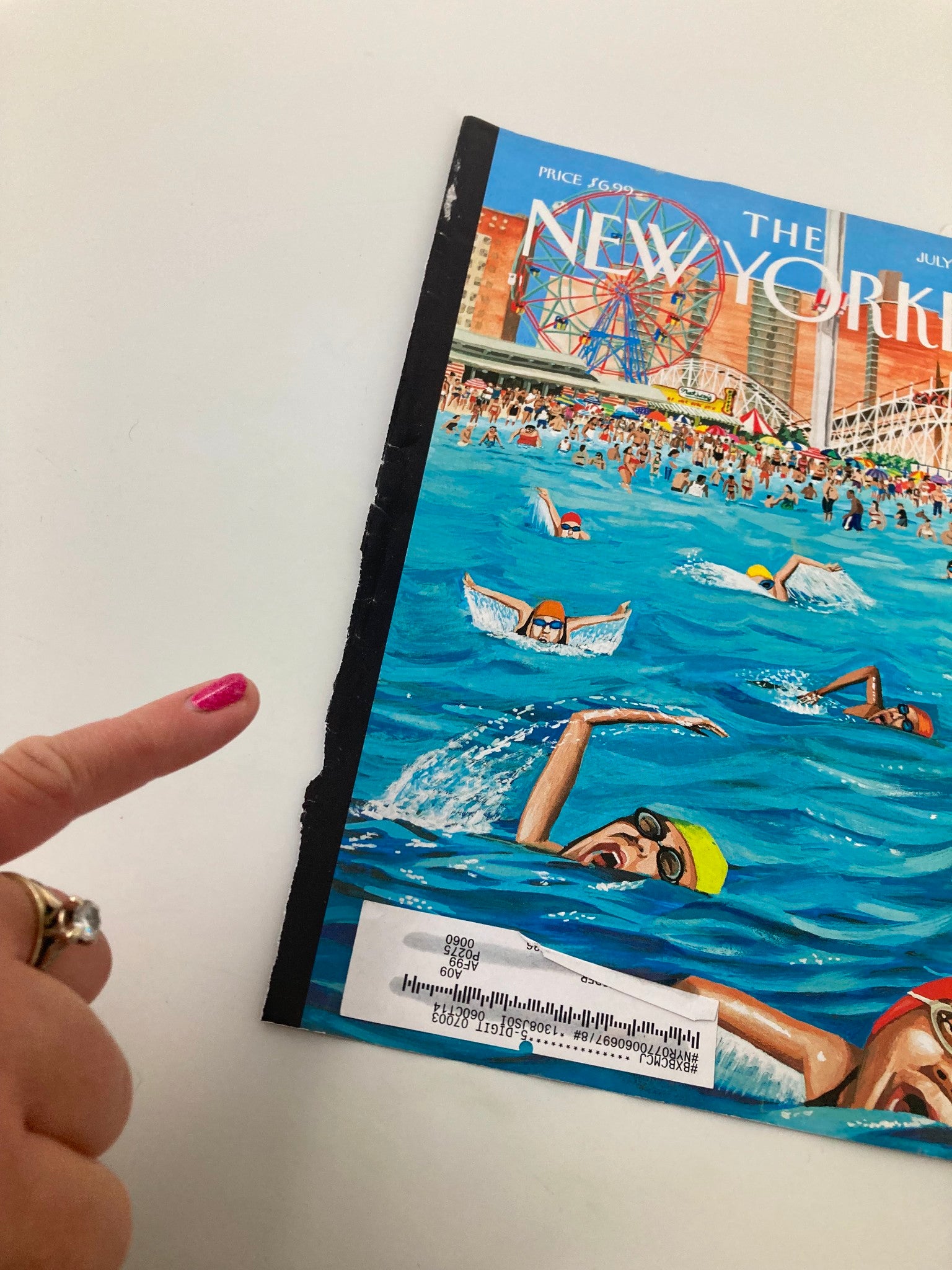 COVER ONLY The New Yorker July 21 2014 Coney Island by Mark Ulriksen