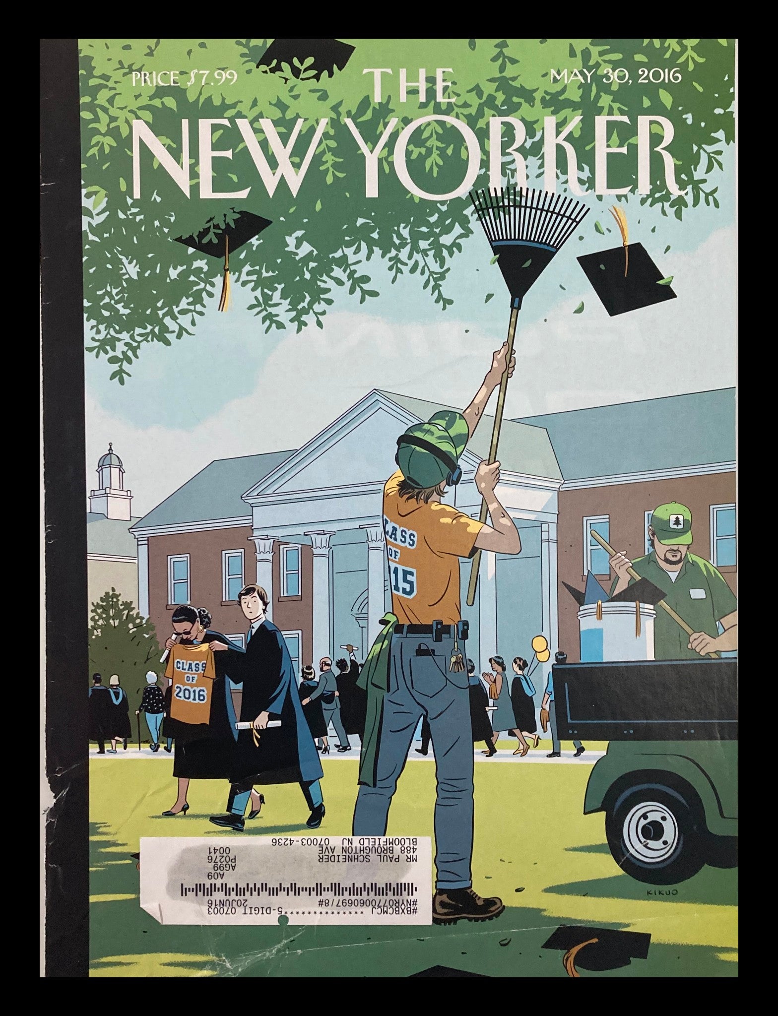 COVER ONLY The New Yorker May 30 2016 Commencement by R. Kikuo Johnson