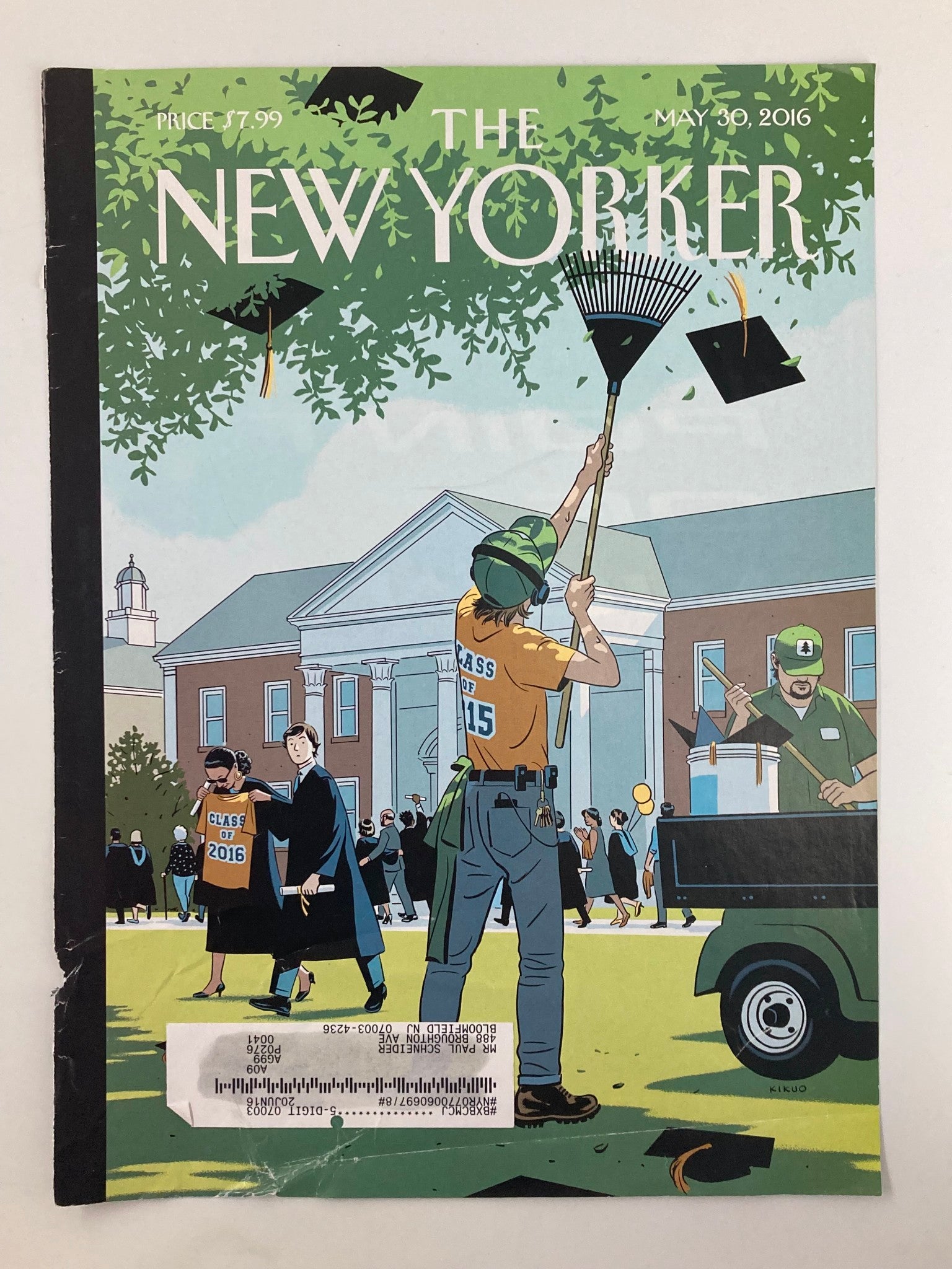 COVER ONLY The New Yorker May 30 2016 Commencement by R. Kikuo Johnson