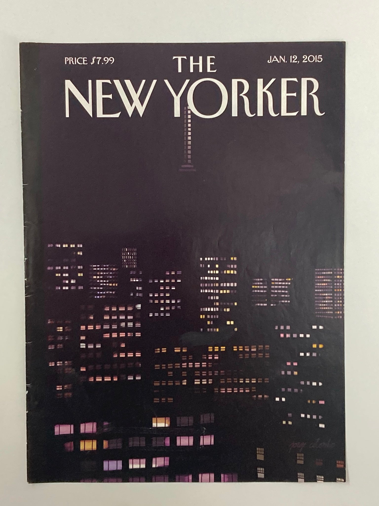 COVER ONLY The New Yorker January 12 2015 Limited Visibility by Jorge Colombo