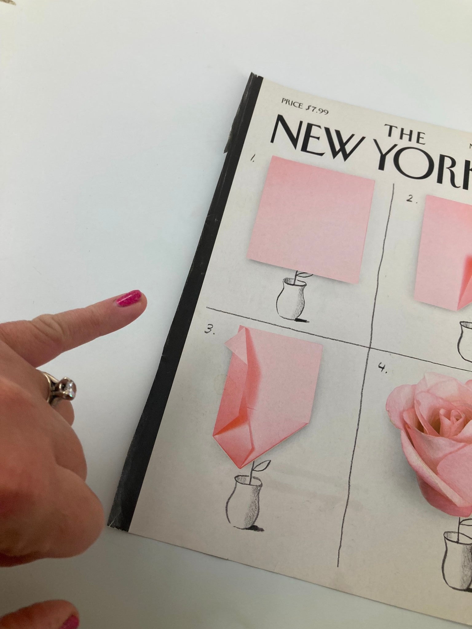 COVER ONLY The New Yorker March 23 2015 Theme Cover A Rose by Christoph Niemann