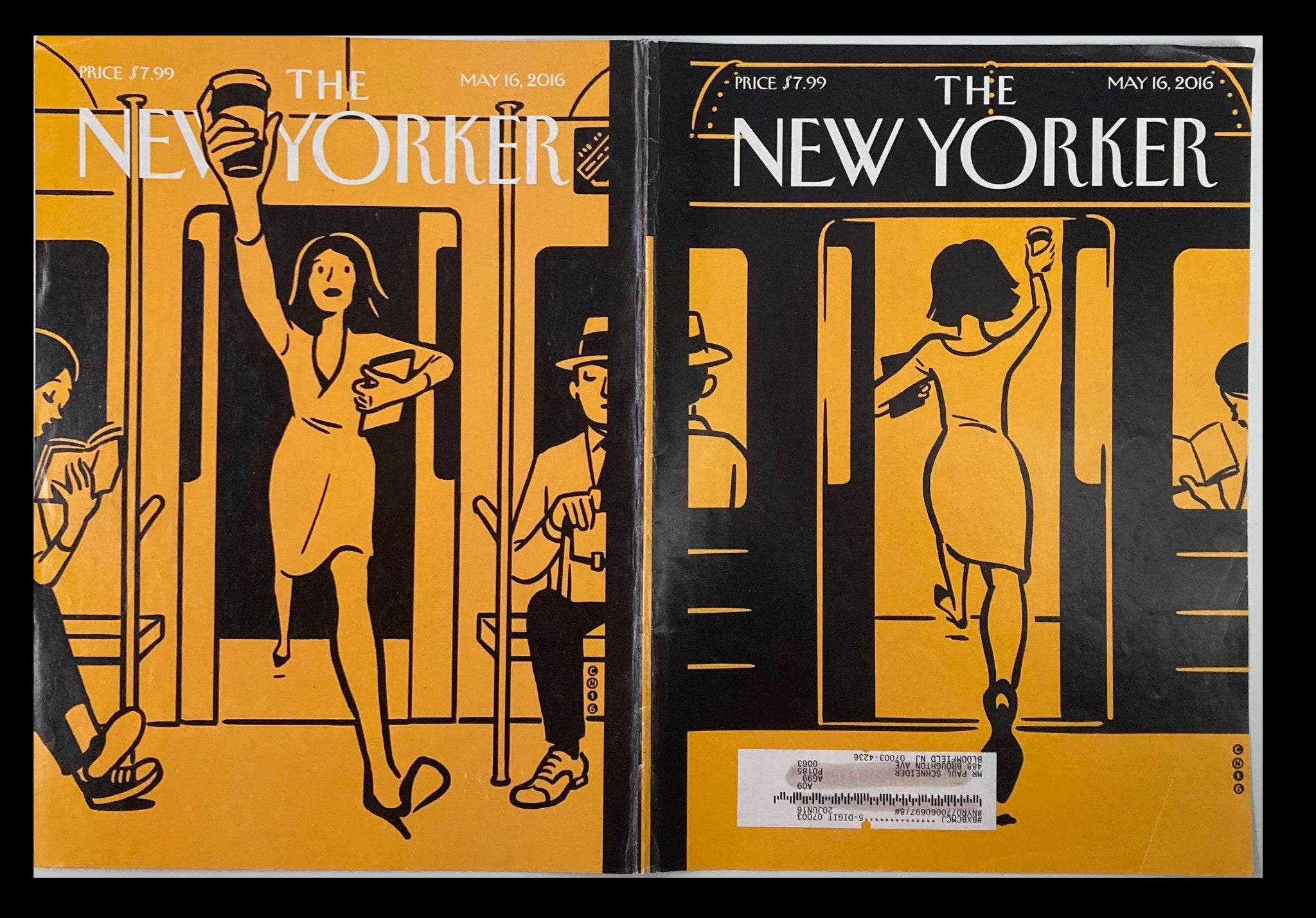 COVER ONLY The New Yorker May 16 2016 On The Go by Christoph Niemann