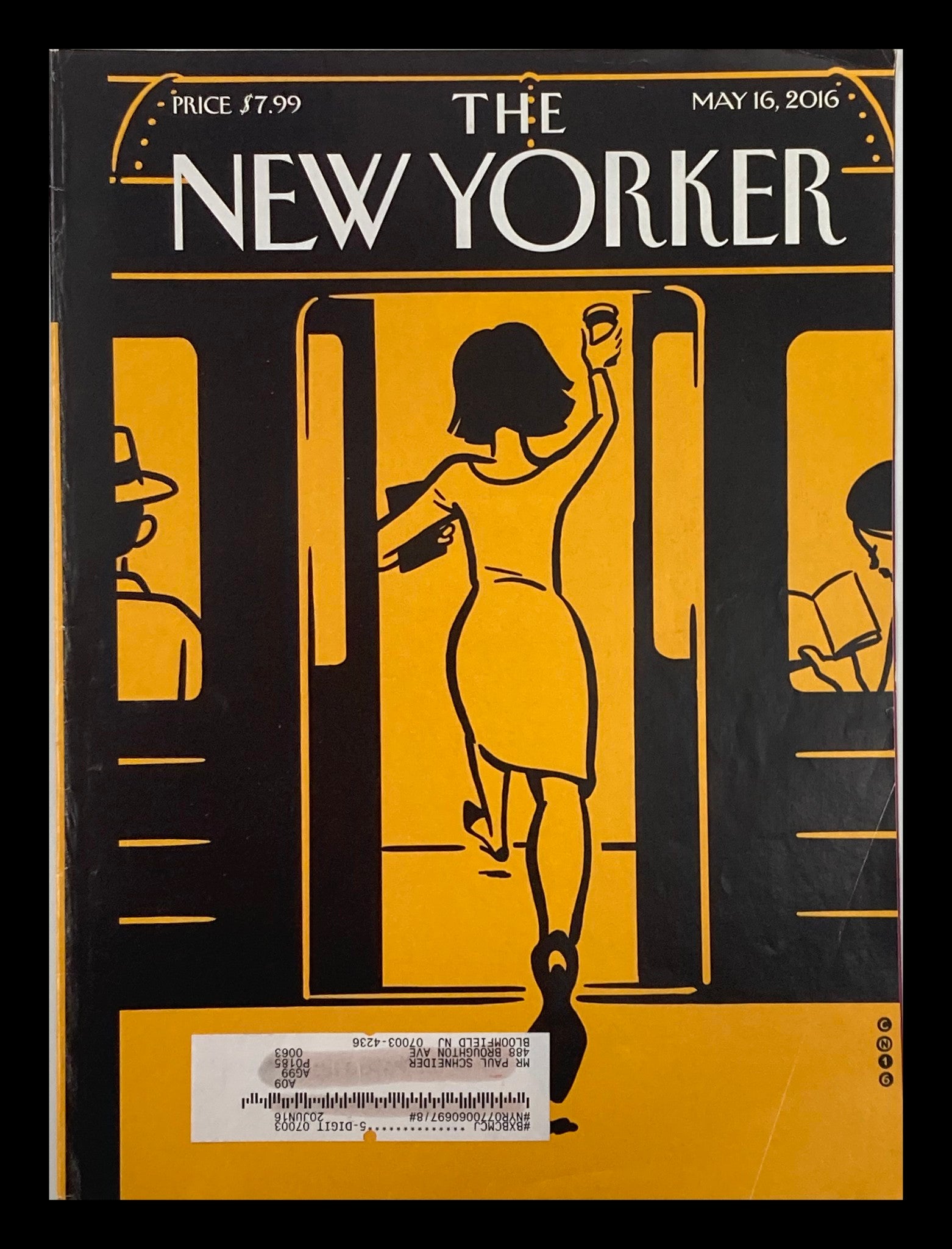 COVER ONLY The New Yorker May 16 2016 On The Go by Christoph Niemann