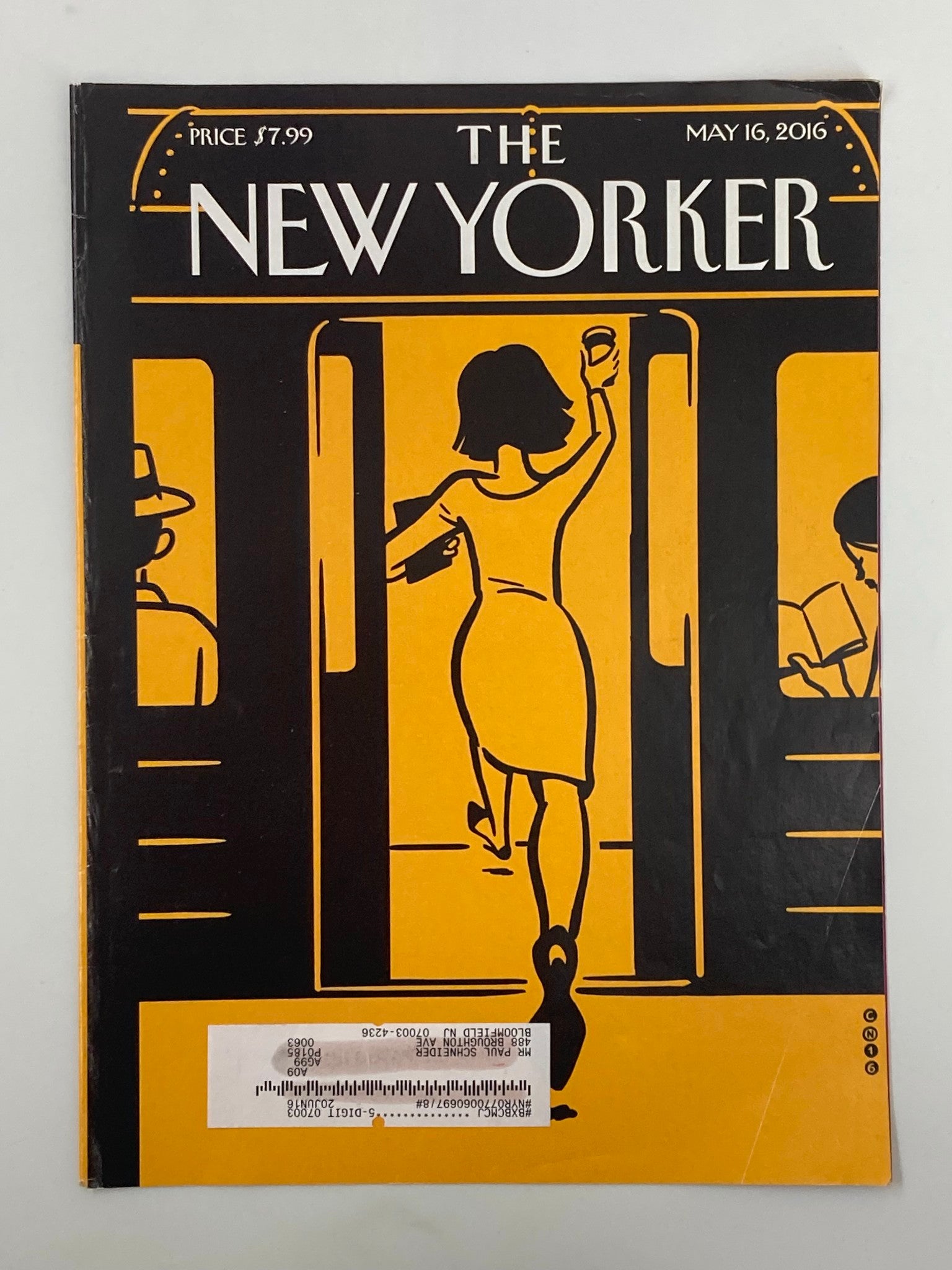 COVER ONLY The New Yorker May 16 2016 On The Go by Christoph Niemann